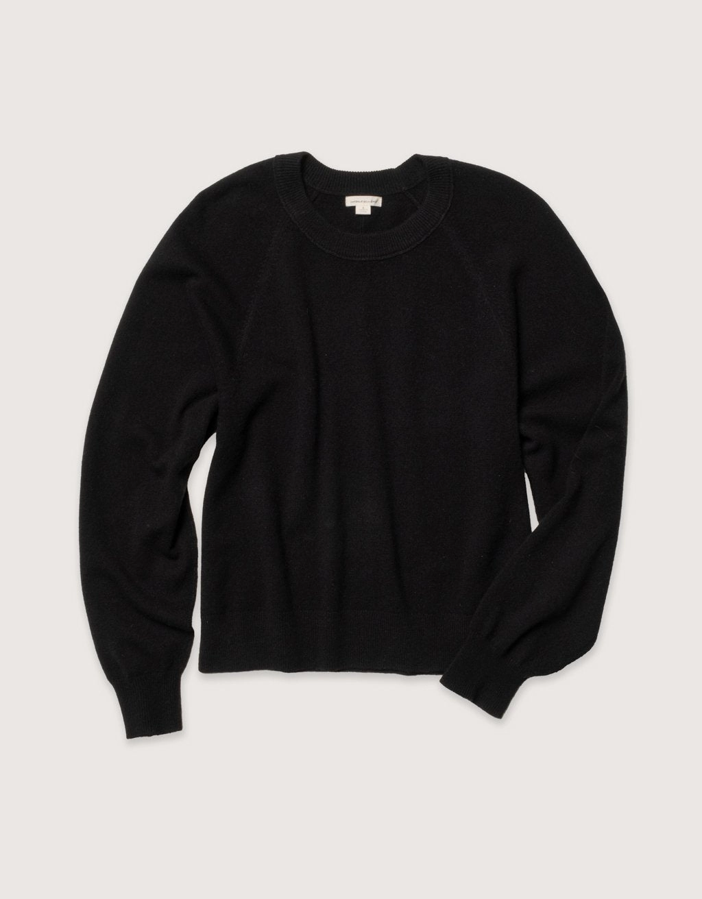 Unsubscribed Everyday-Weight Cashmere Raglan Sweater Ribbed Hem Detailing Stylish Wear