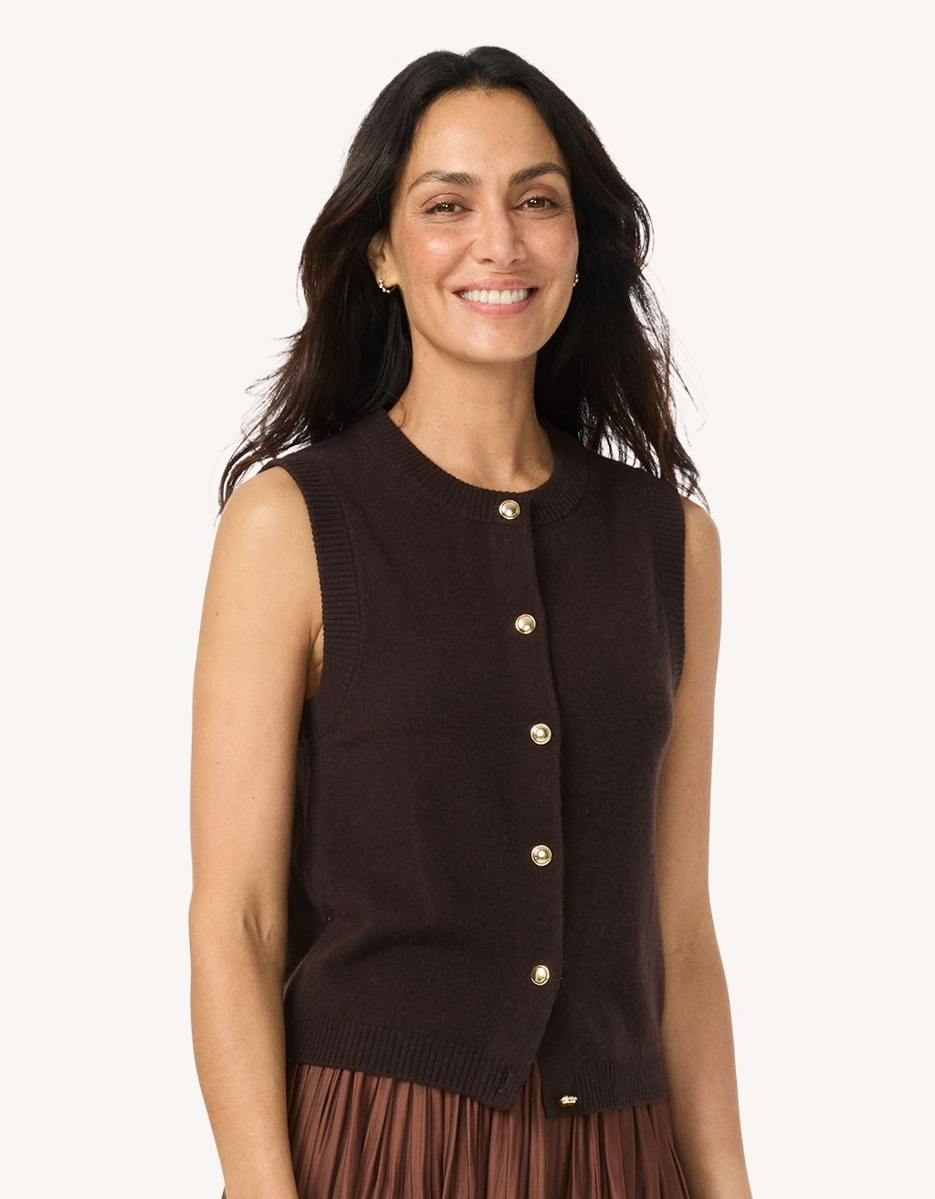 Unsubscribed Everyday-Weight Cashmere Sweater Vest Friction Resistant Edging Fade Resistant Dye
