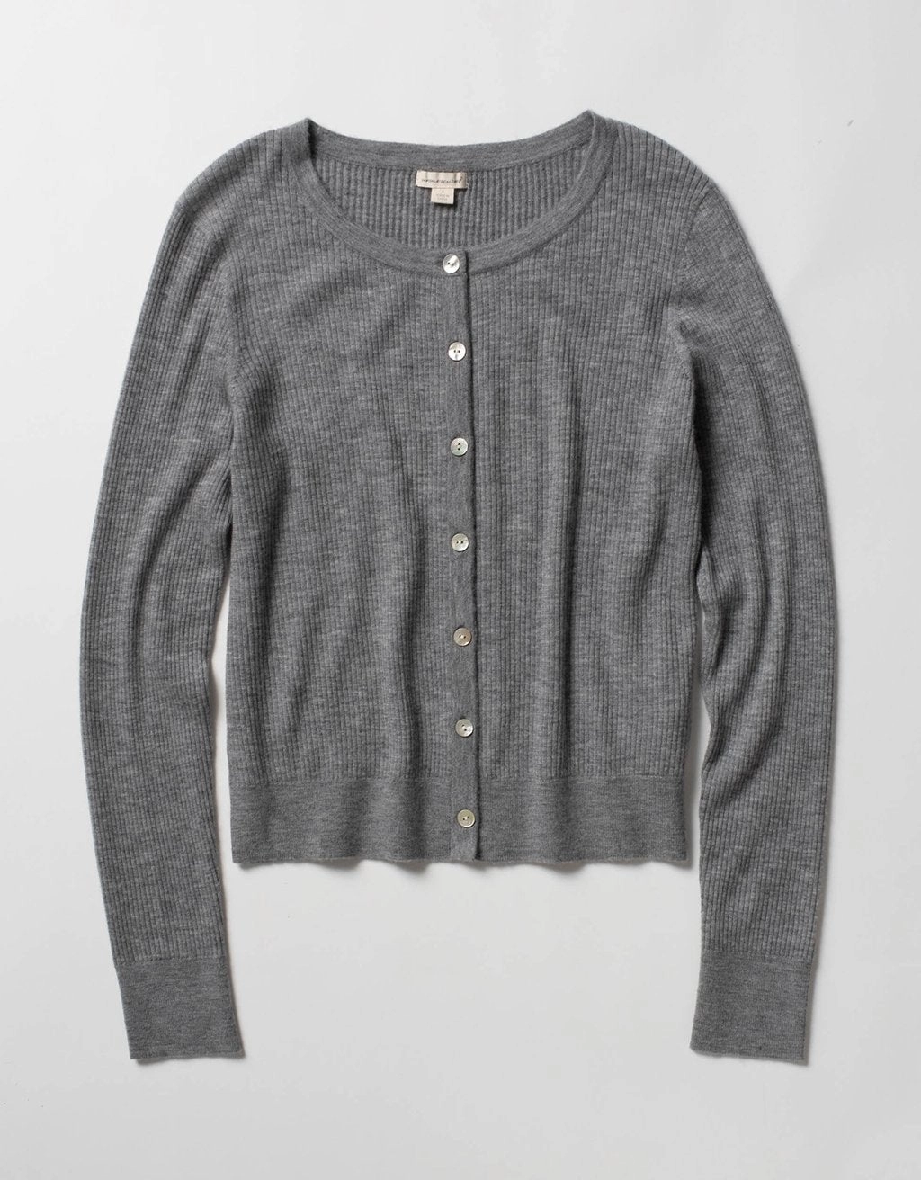 unsubscribed lightweight ribbed cashmere cardigan Casual Knit Layer Snug Fit