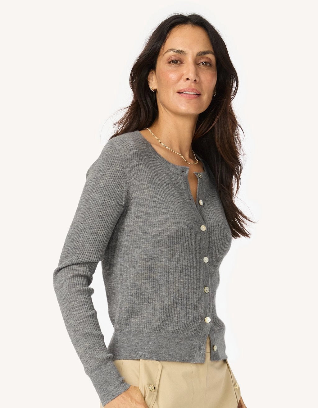 unsubscribed lightweight ribbed cashmere cardigan Cable Stitch Casual Comfort Wear