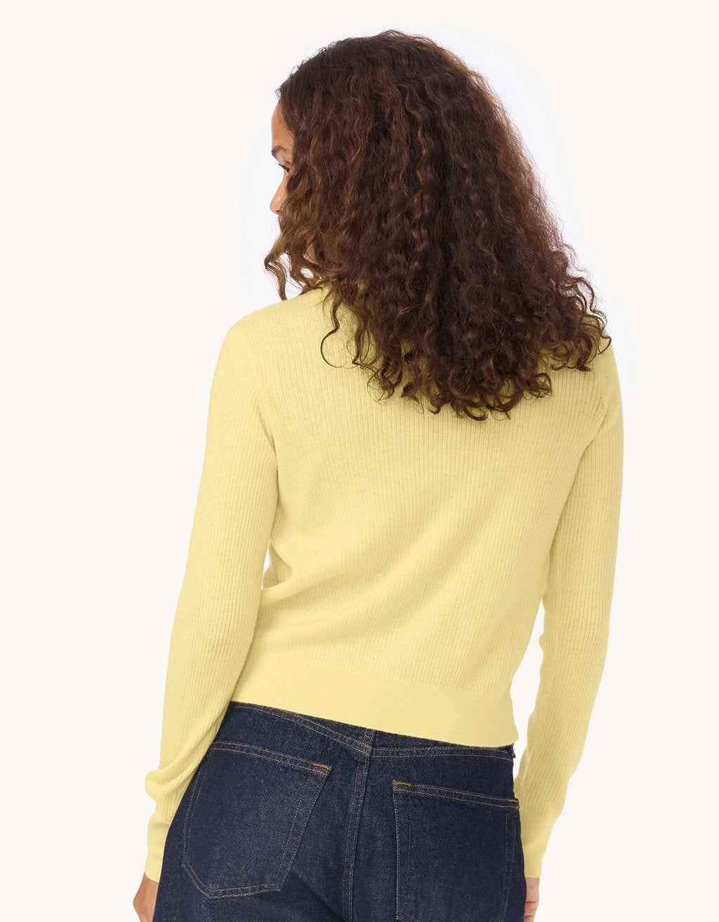Non Pilling Surface Versatile Look unsubscribed lightweight ribbed cashmere cardigan