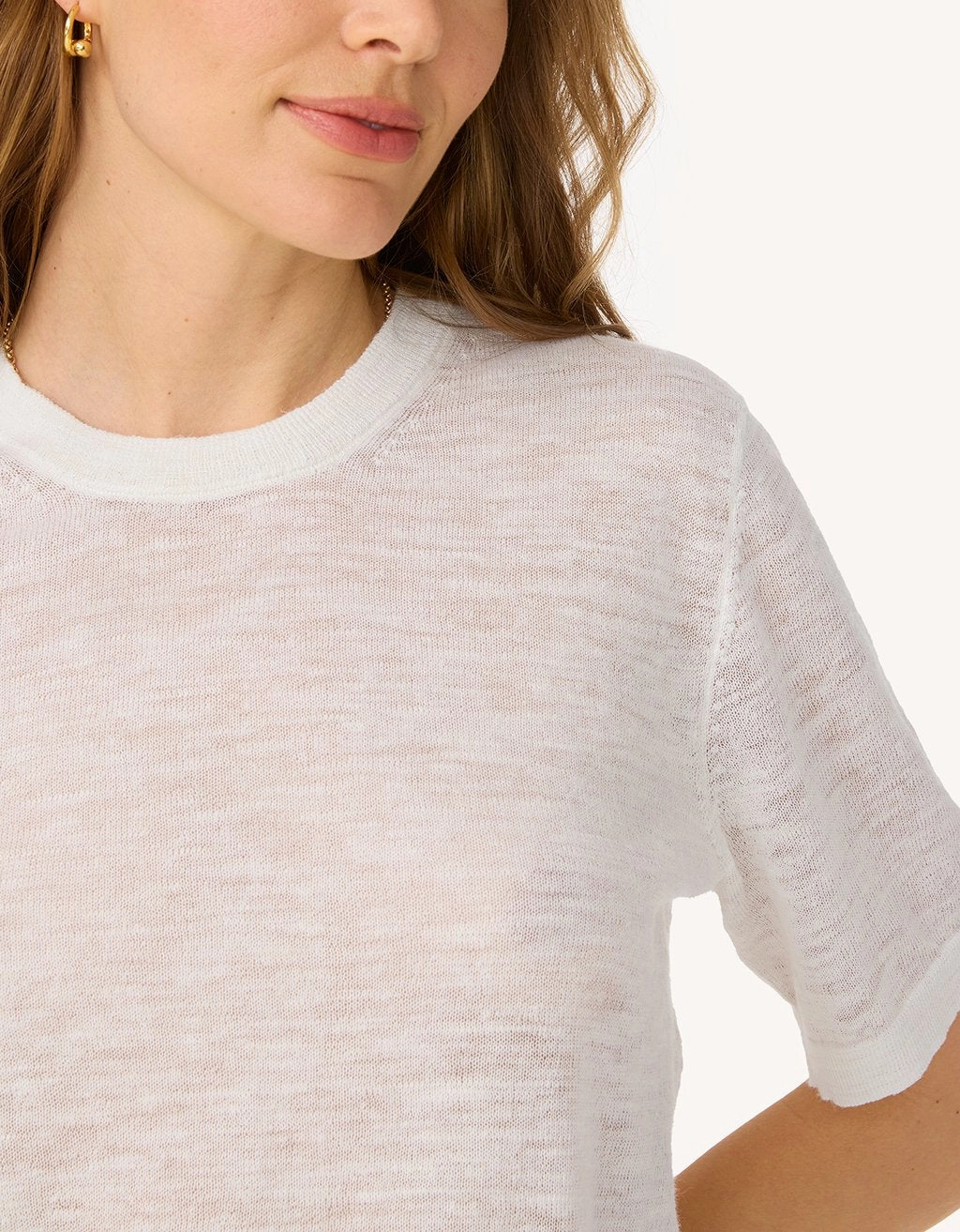 hypoallergenic unsubscribed linen blend sweater tee