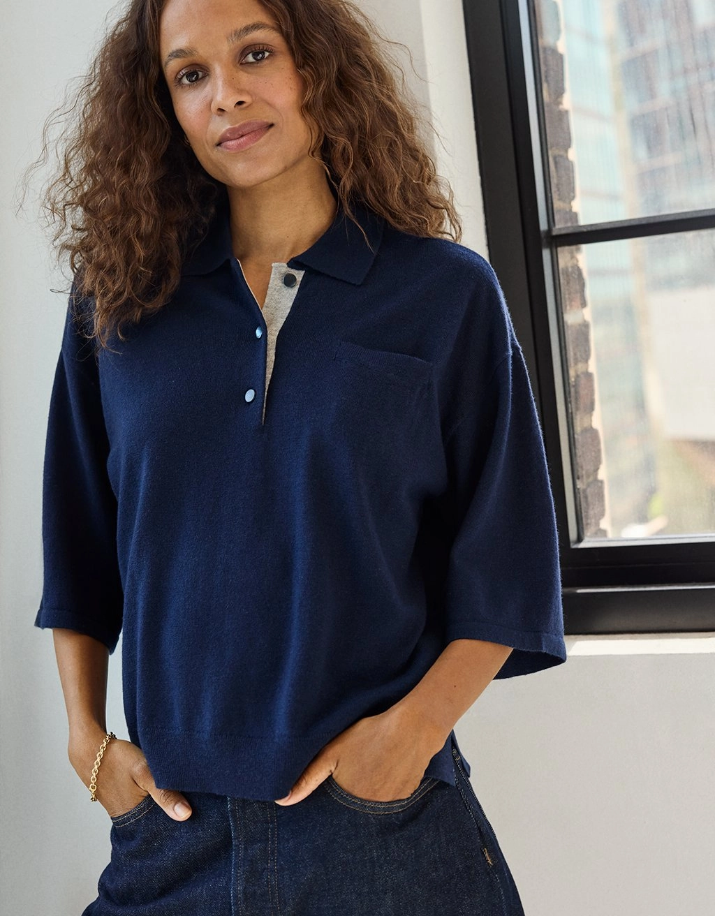 Warm Knitwear Unsubscribed Merino Wool Short Sleeve Polo