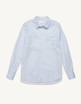 Abstract print unsubscribed shimmer boyfriend shirt
