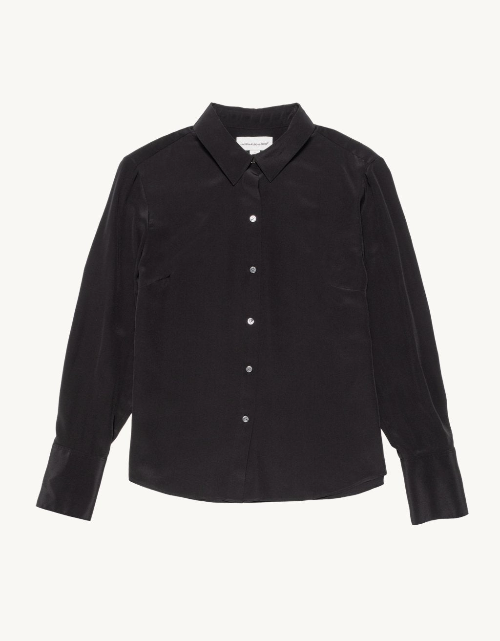 Unsubscribed Silk Crepe De Chine Button Down Shirt Earthy Palette Easy Care