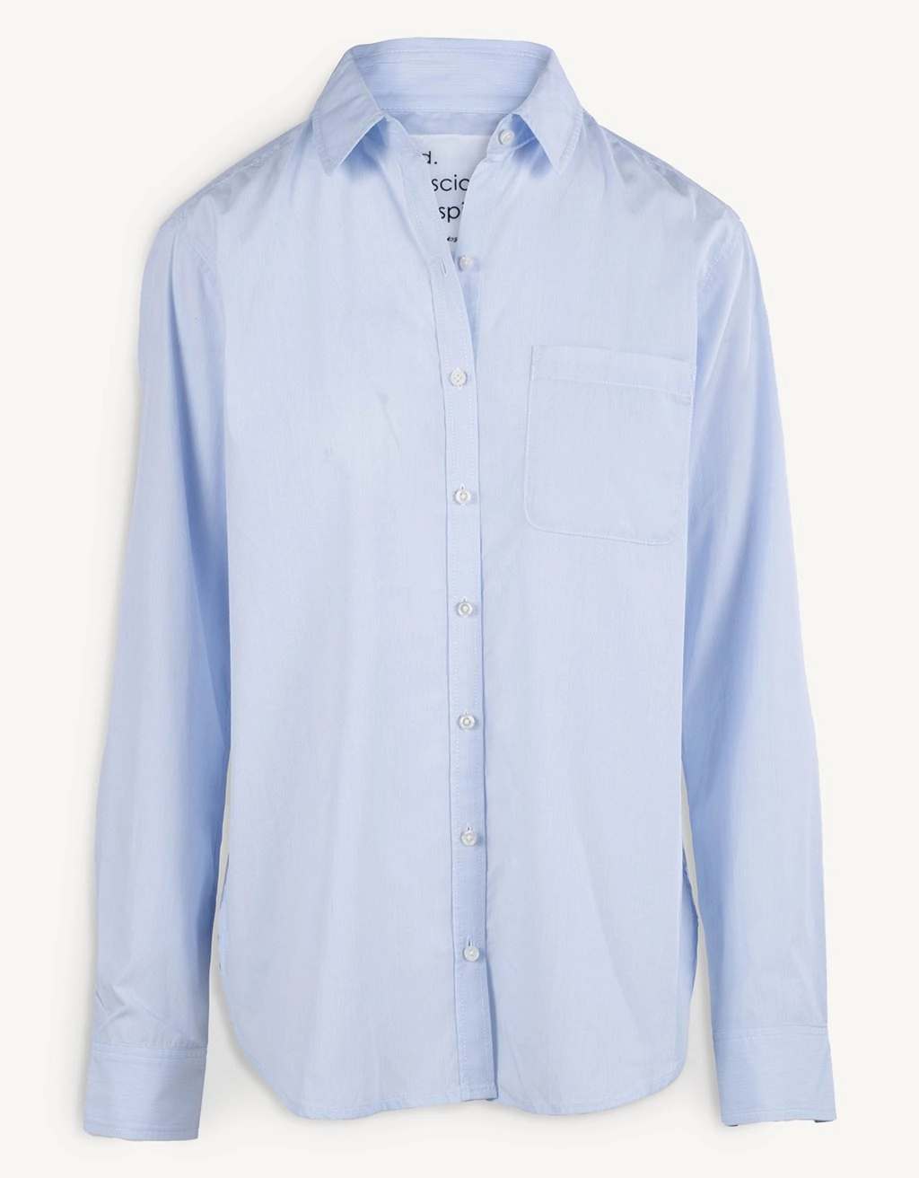 Customizable Option Casual Comfort unsubscribed striped boyfriend shirt