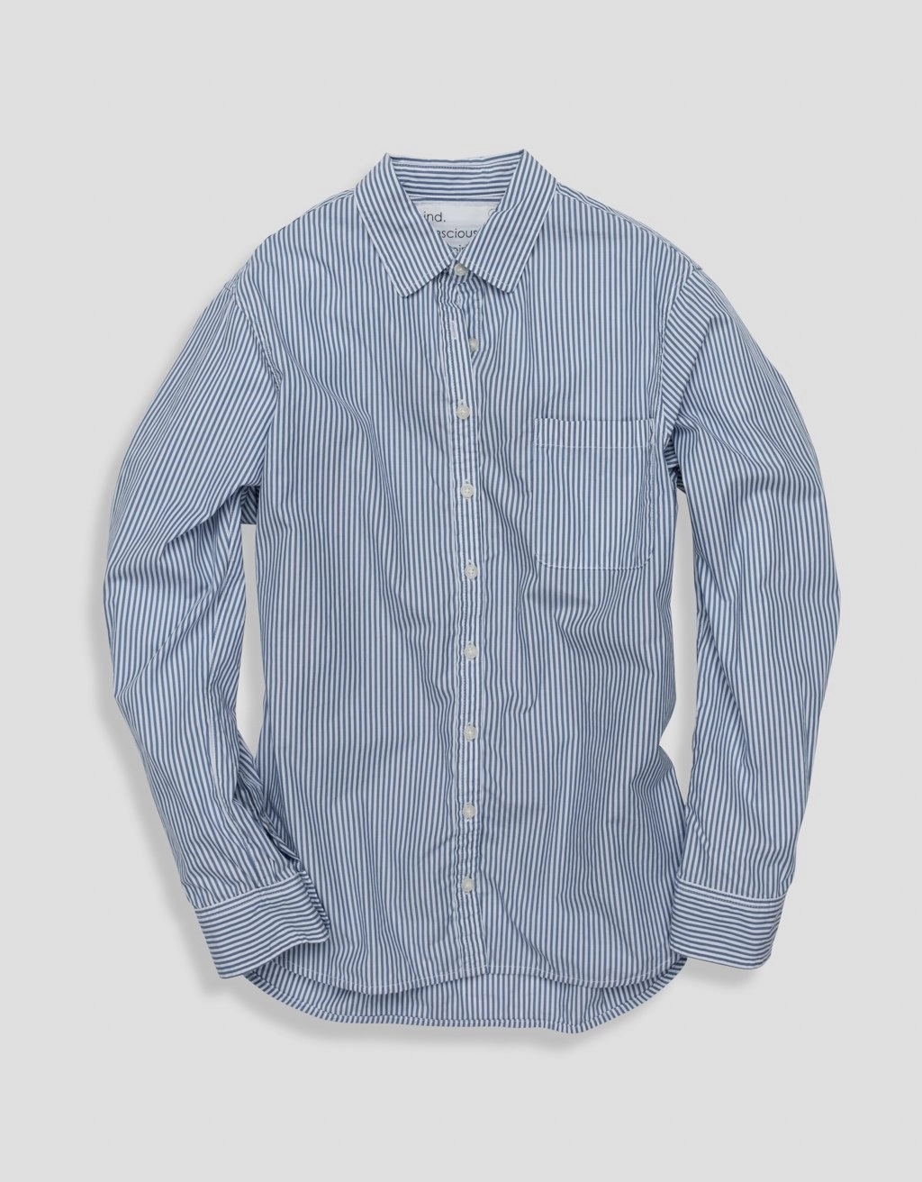 No Slip Shoulder Grips unsubscribed striped boyfriend shirt