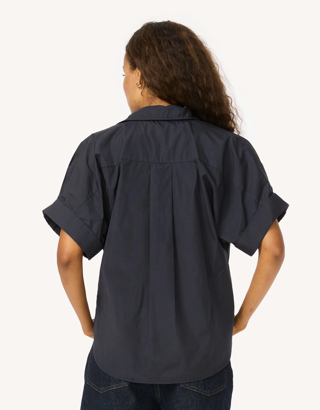 Unsubscribed Thomas Mason? Poplin Short Sleeve Button Down Shirt Workwear Ready Durable Material
