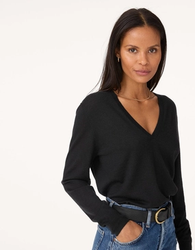 Unsubscribed Whisper-Weight Cashmere V-Neck Sweater Relaxed Fit