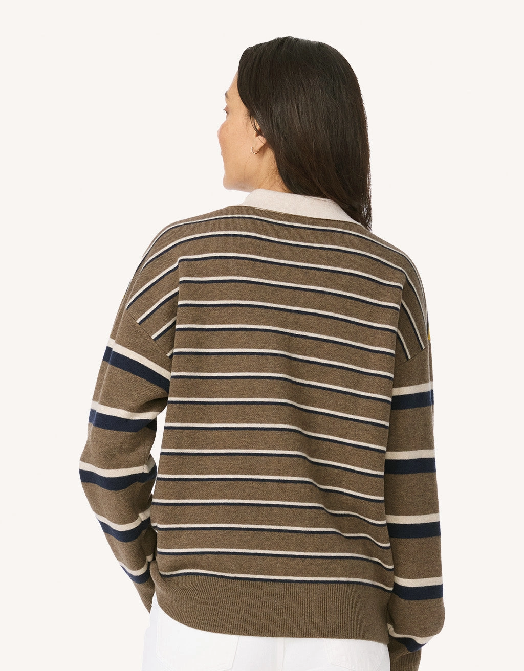 Unsubscribed Wool Blend Rugby Sweater Slim Fit Design Seamless construction
