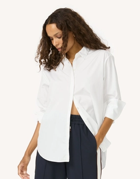 Multi Pocket Utility Textured Finish Unsubsribed Thomas Mason? Poplin Clean Boyfriend Shirt