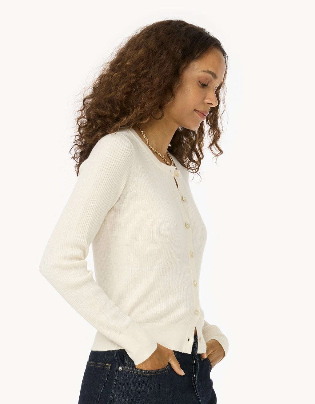 Unusbscribed Everyday-Weight Ribbed Cashmere Cardigan Hypoallergenic Fiber Breathable Design Fit