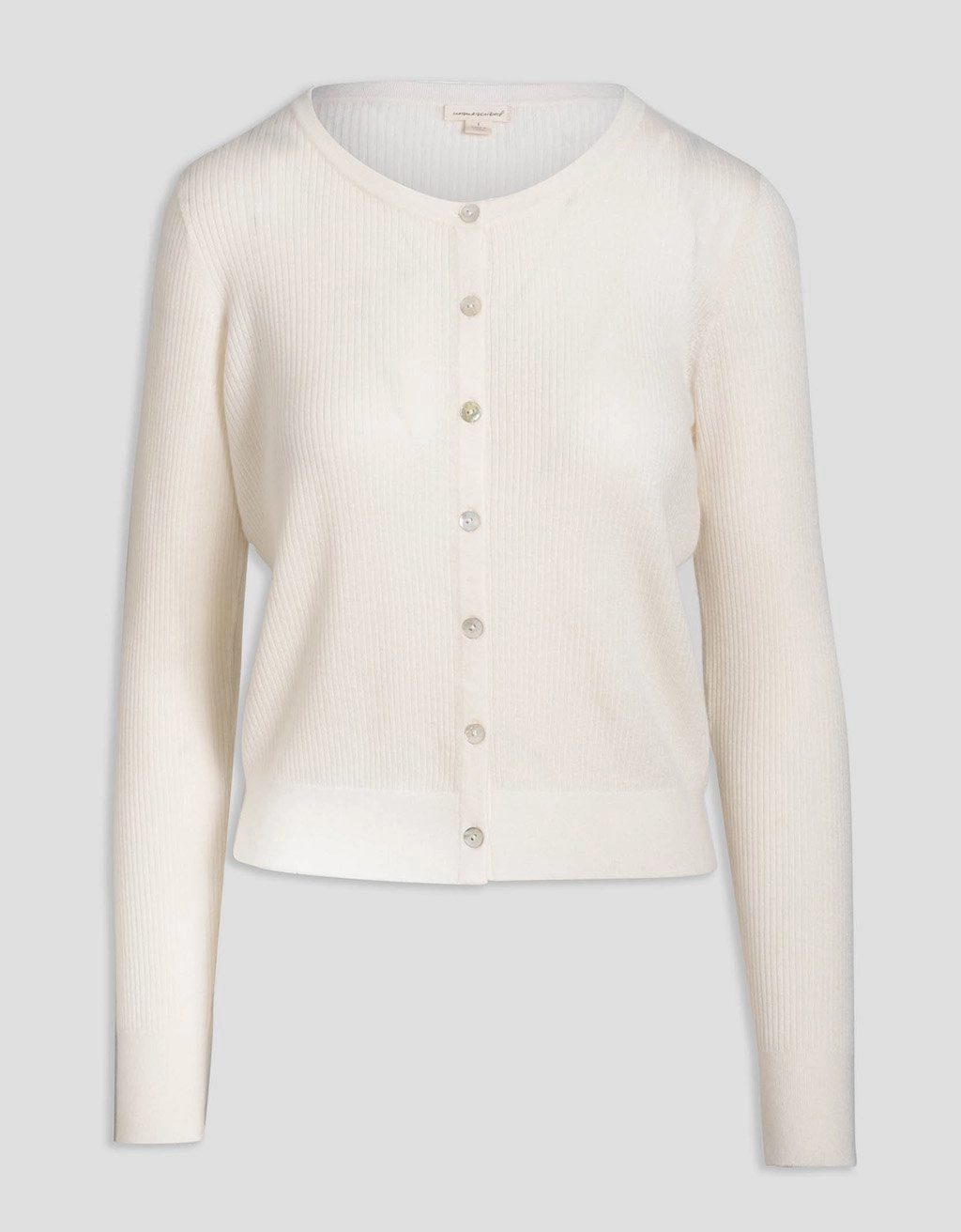 Casual Cozy Unusbscribed Everyday-Weight Ribbed Cashmere Cardigan