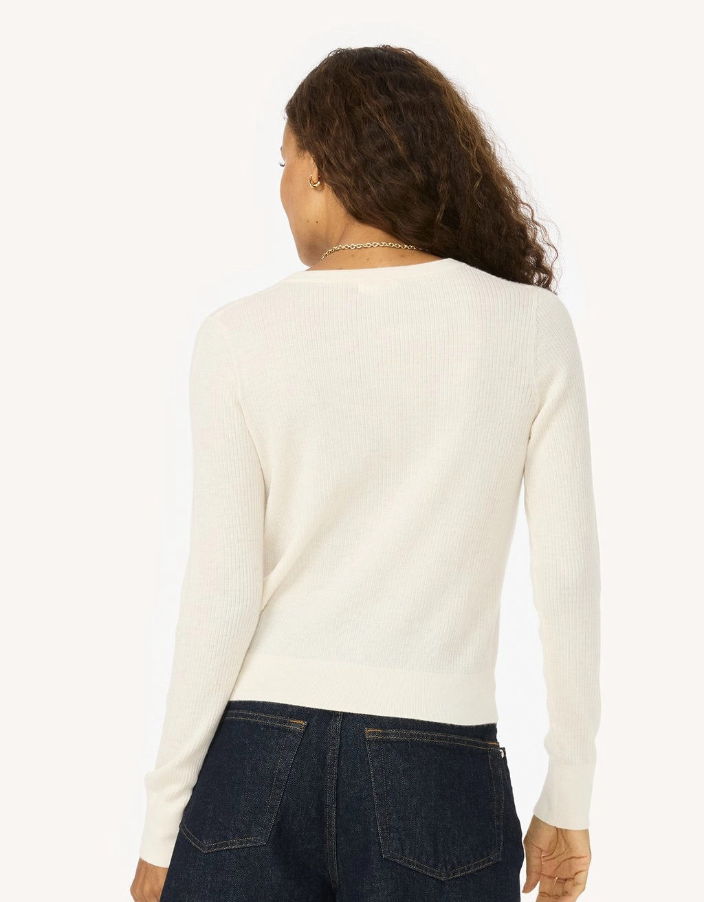 Breathable mesh Unusbscribed Everyday-Weight Ribbed Cashmere Cardigan