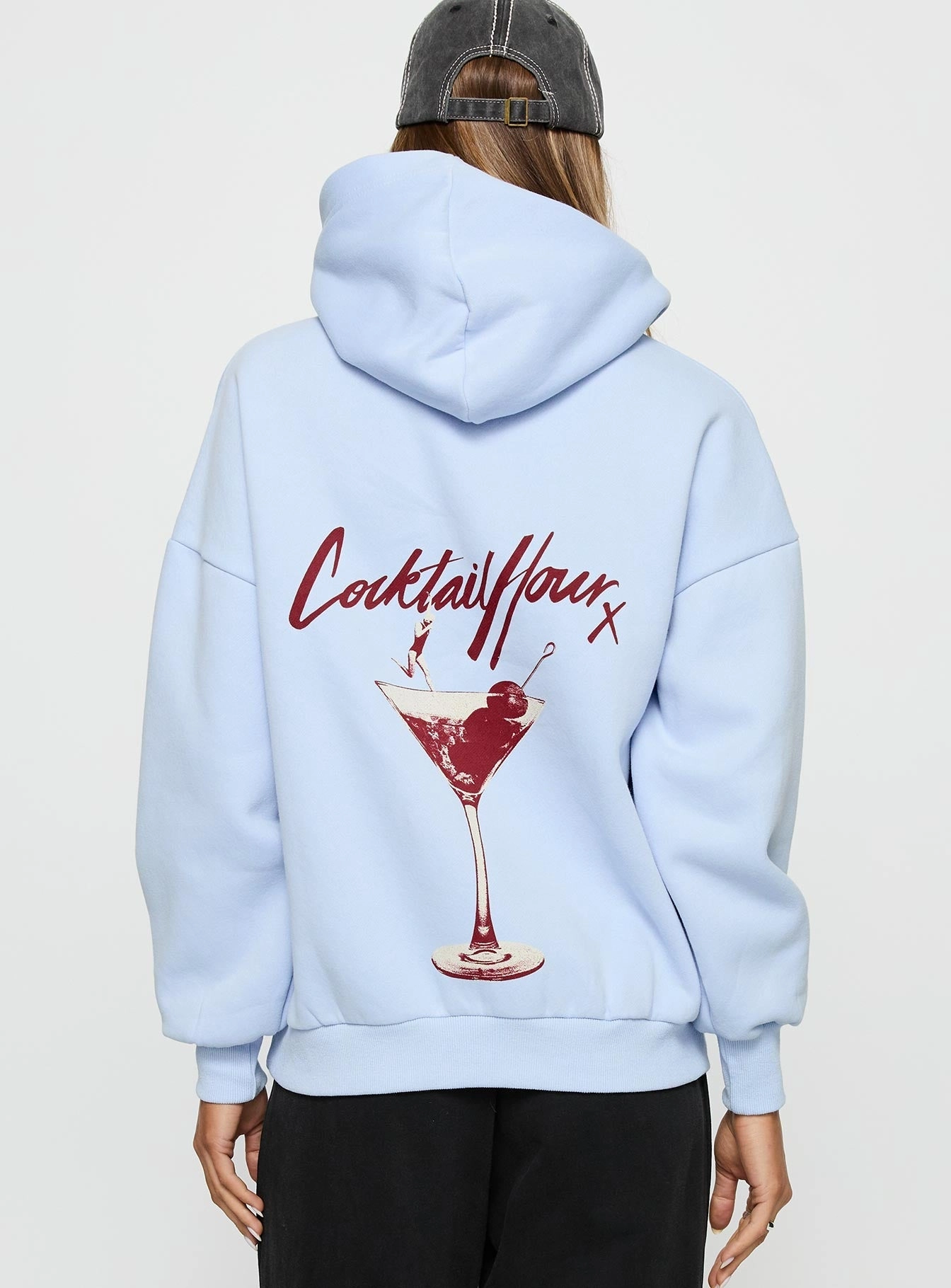 Unwind In Peace Hoodie Blue Comfy Apparel Breathable Waistband