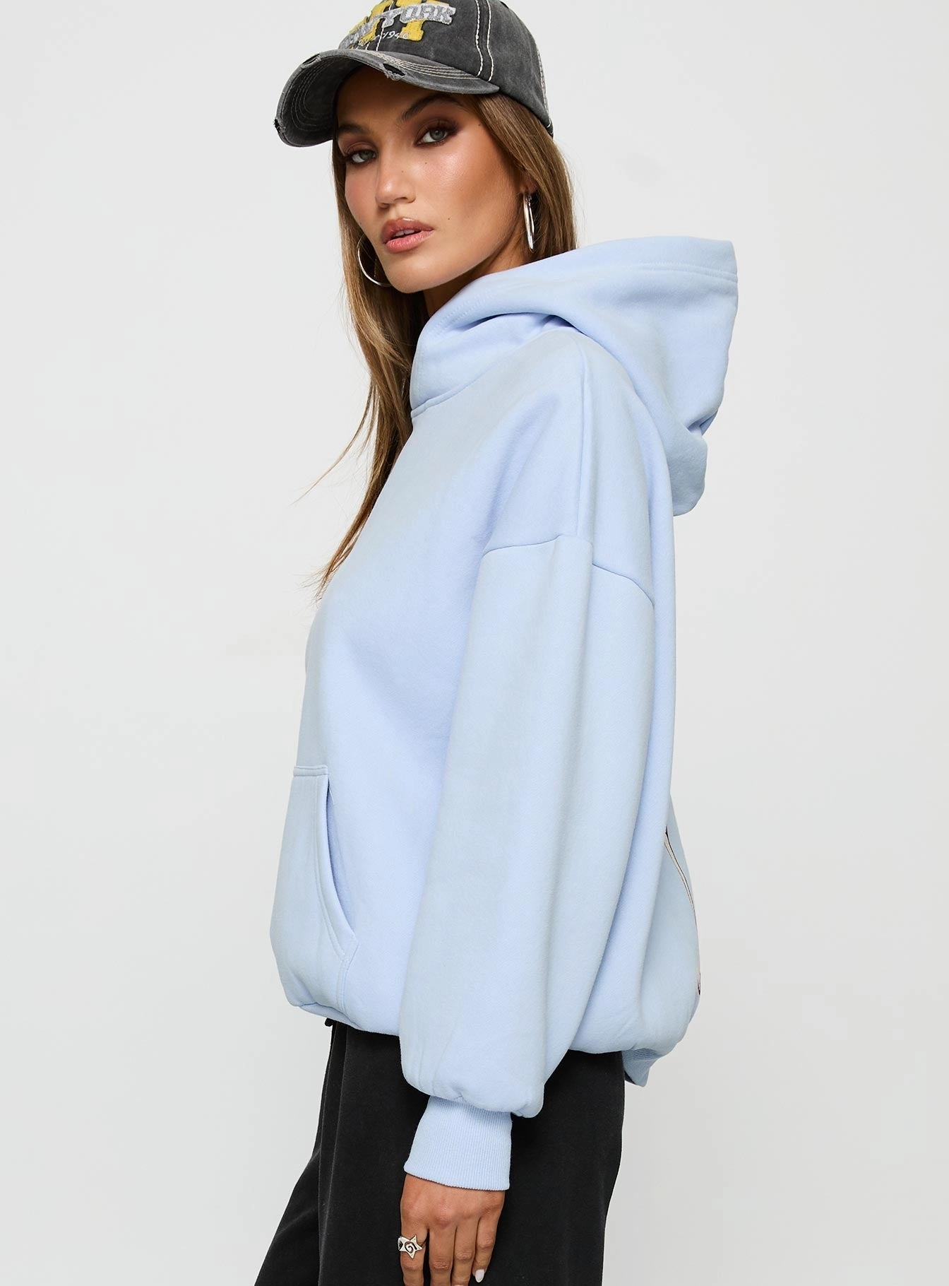 Unwind In Peace Hoodie Blue Perfect Stretch