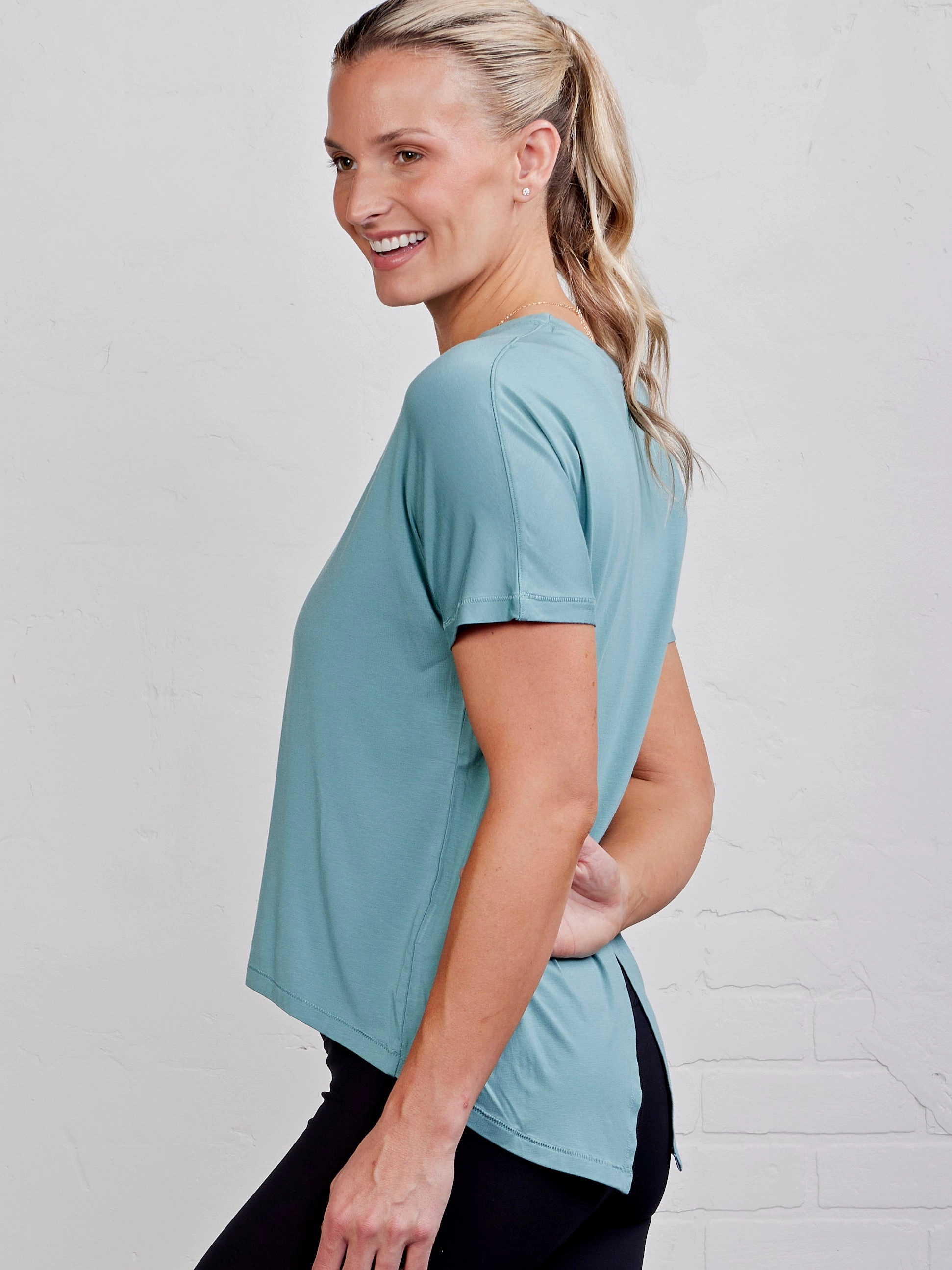 Trendy Vibes Wear Uptown Luxe Cross Back T-Shirt