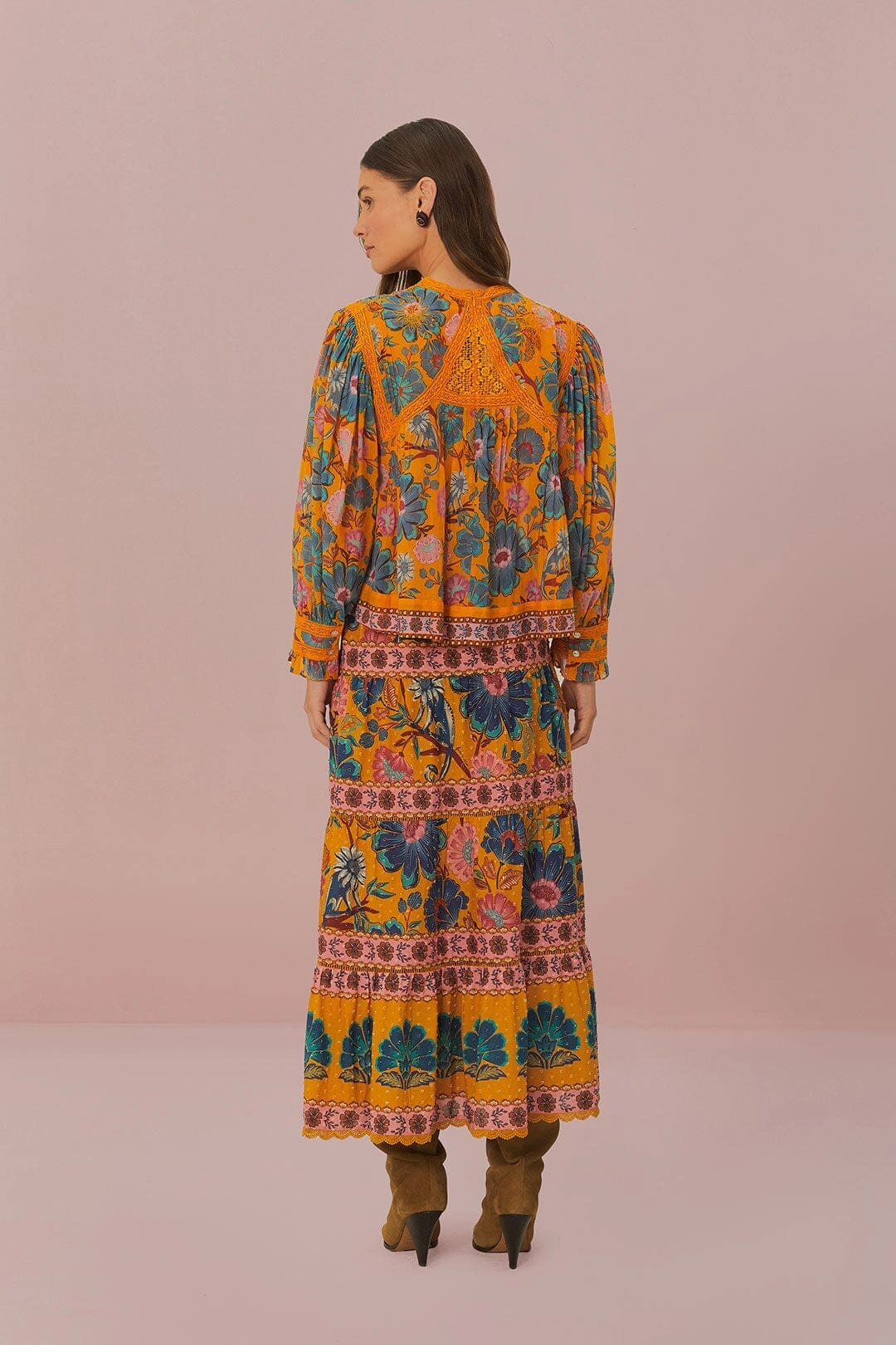 Style Vibes Yellow Mica Maxi Skirt