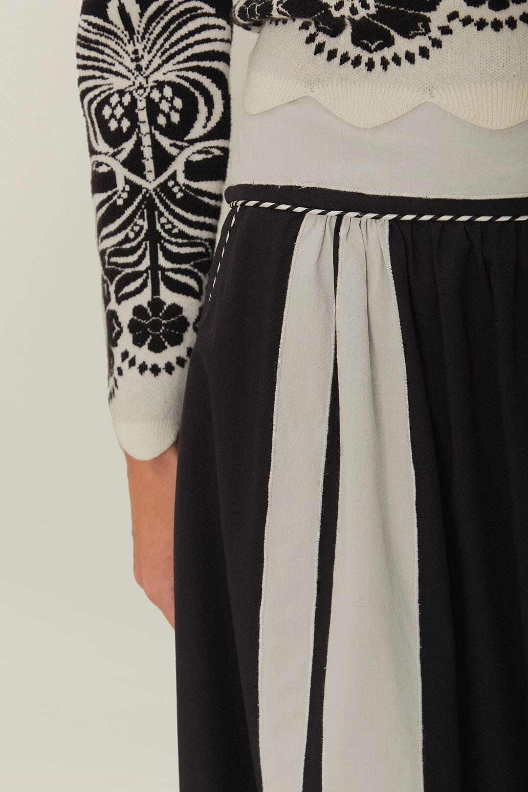 Sustainable Innovation Beach Day Black Nature Midi Skirt