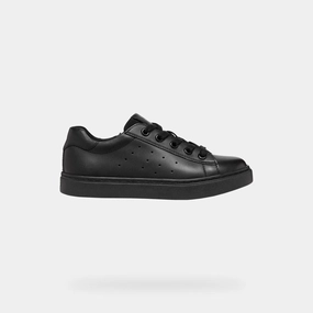 Geox Black Nashik Junior Sneaker Lunch Pace Shock Absorbing Midsole