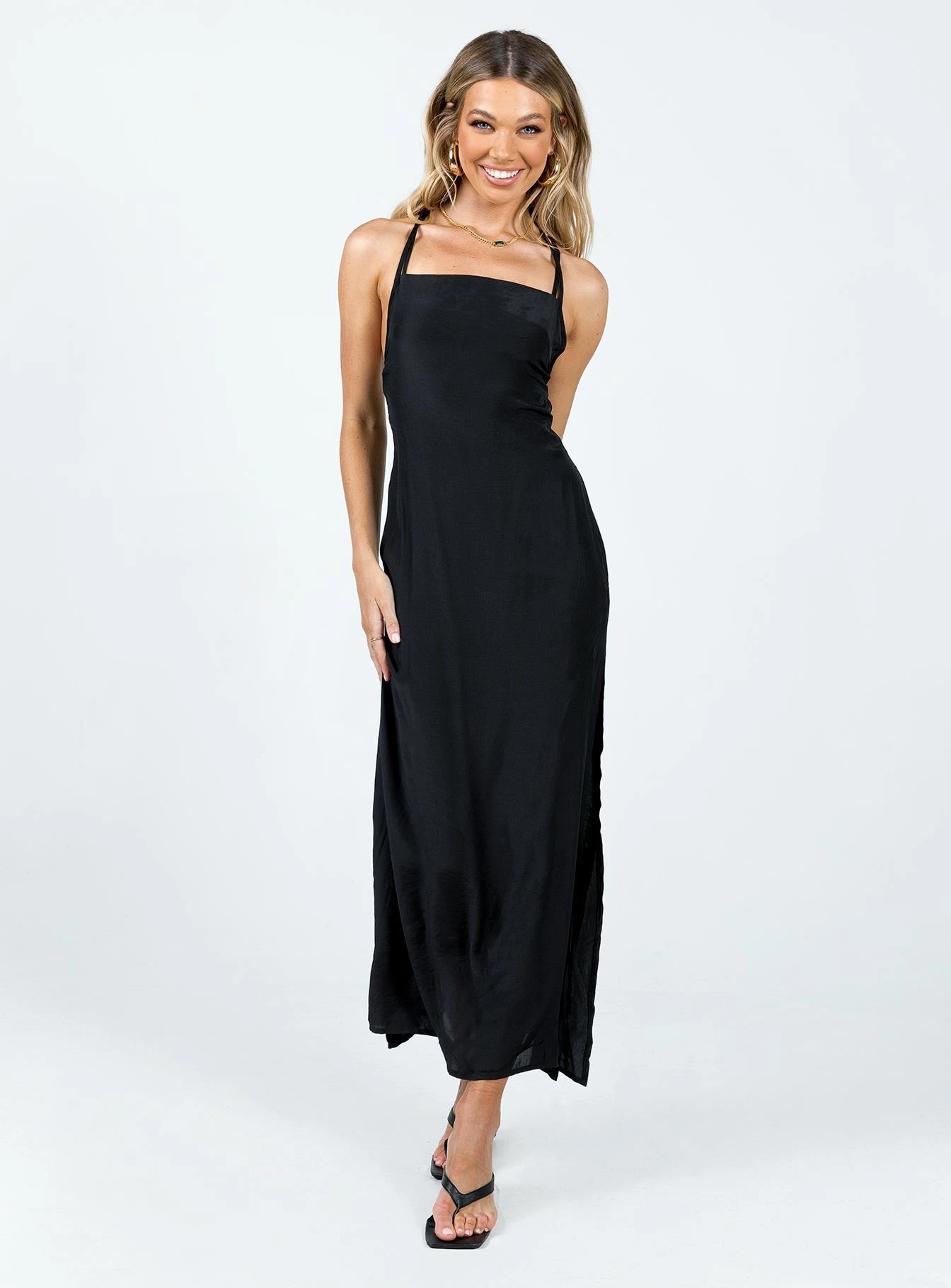 Chic Look Holiday Wear Centomo Maxi Dress Black