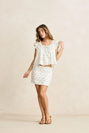 Dahlia Mini Skirt  Sky Pastel tone Everyday Essential
