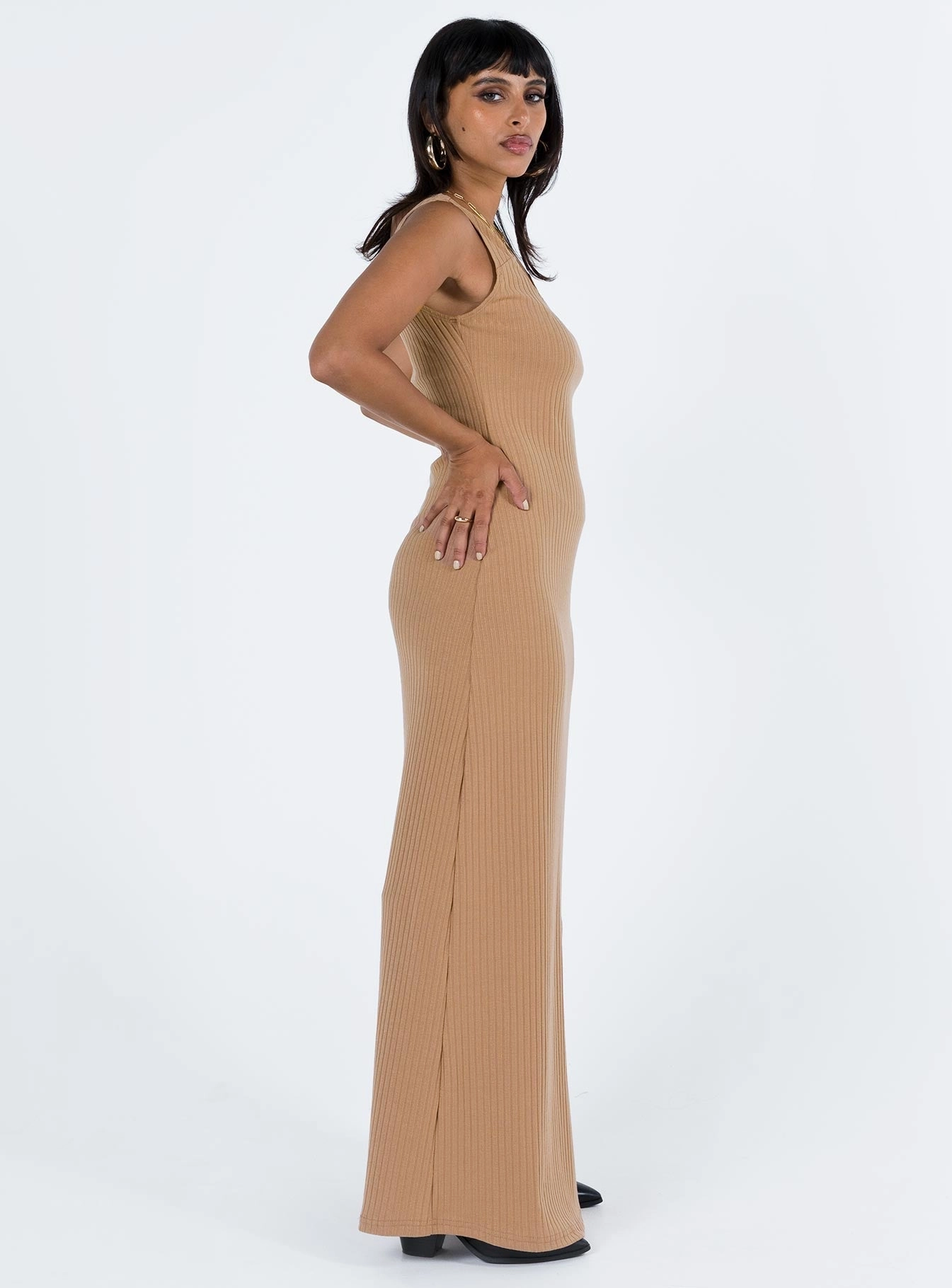 Lomandra Slip Maxi Dress Brown Dreamy Silhouette