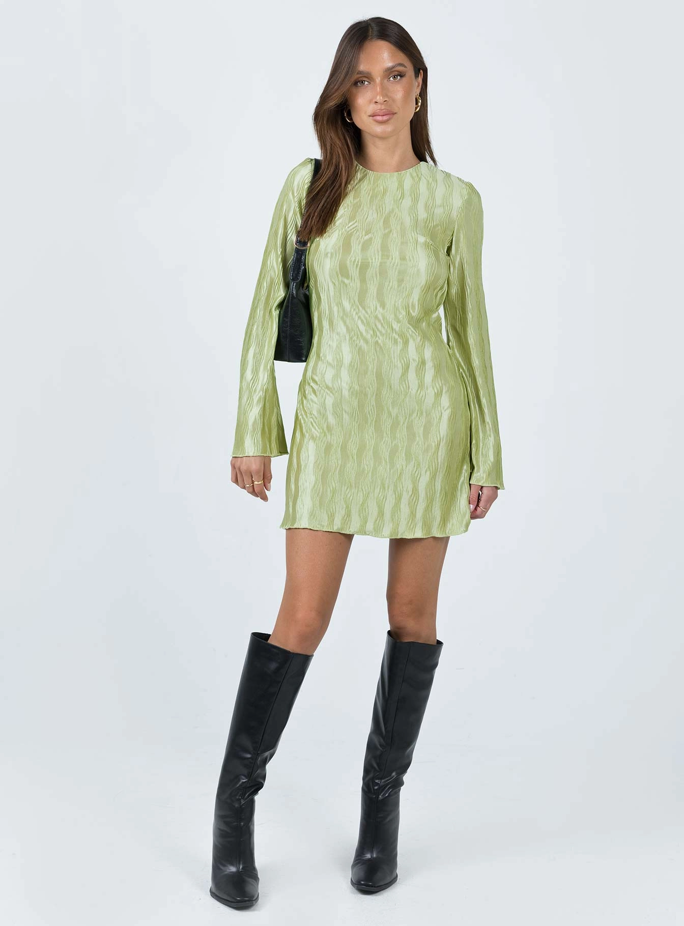 Urban Classic Casual Mode Venaya Mini Dress Green
