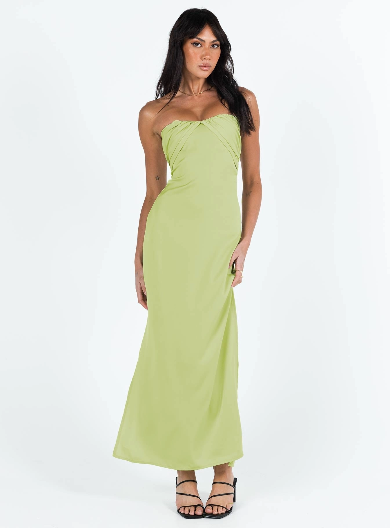 Irena Strapless Maxi Green Maternity-Fit