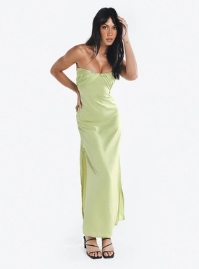 All Timewear Irena Strapless Maxi Green