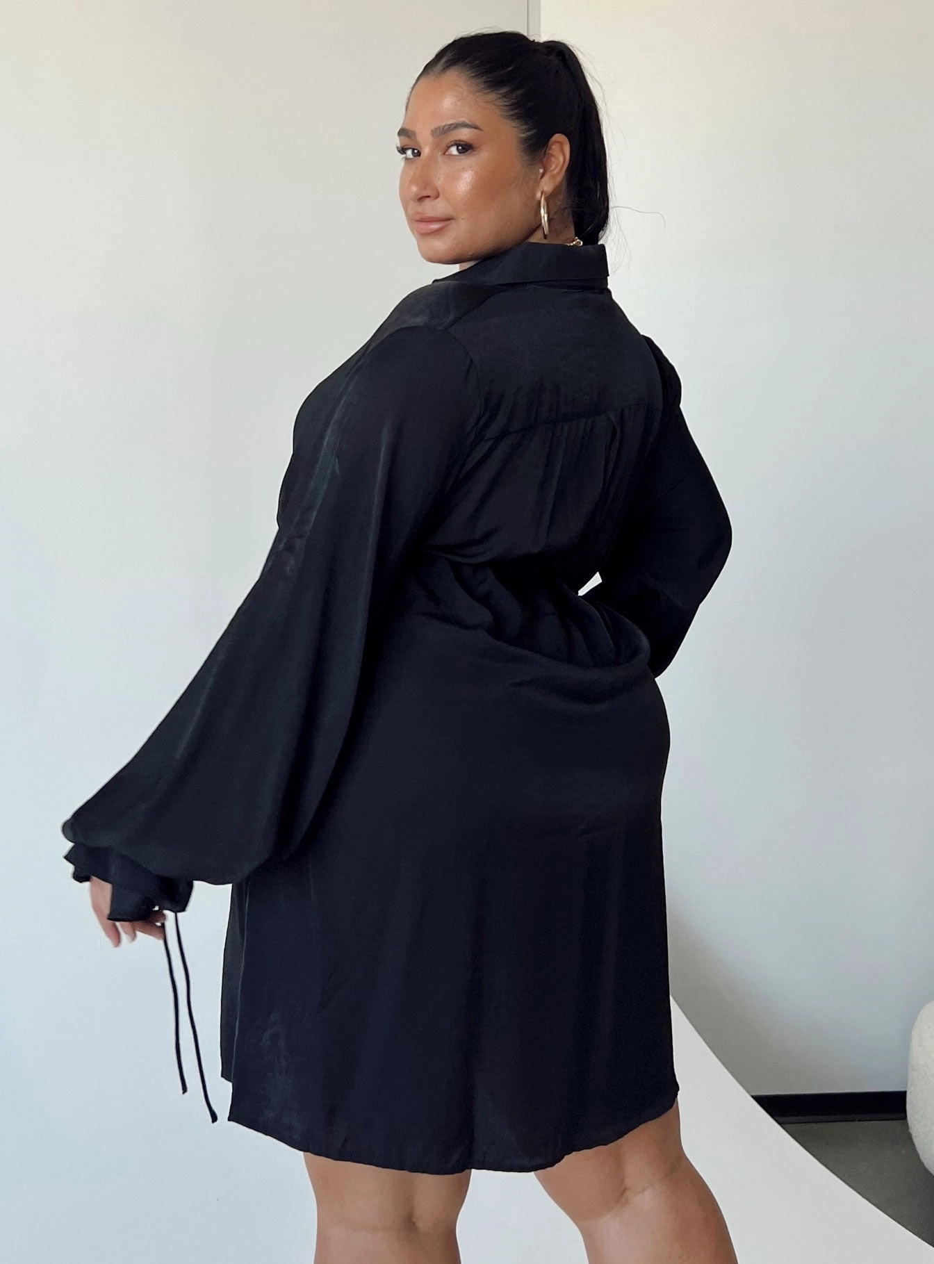 All Moments Forbidden Mini Dress Black Curve