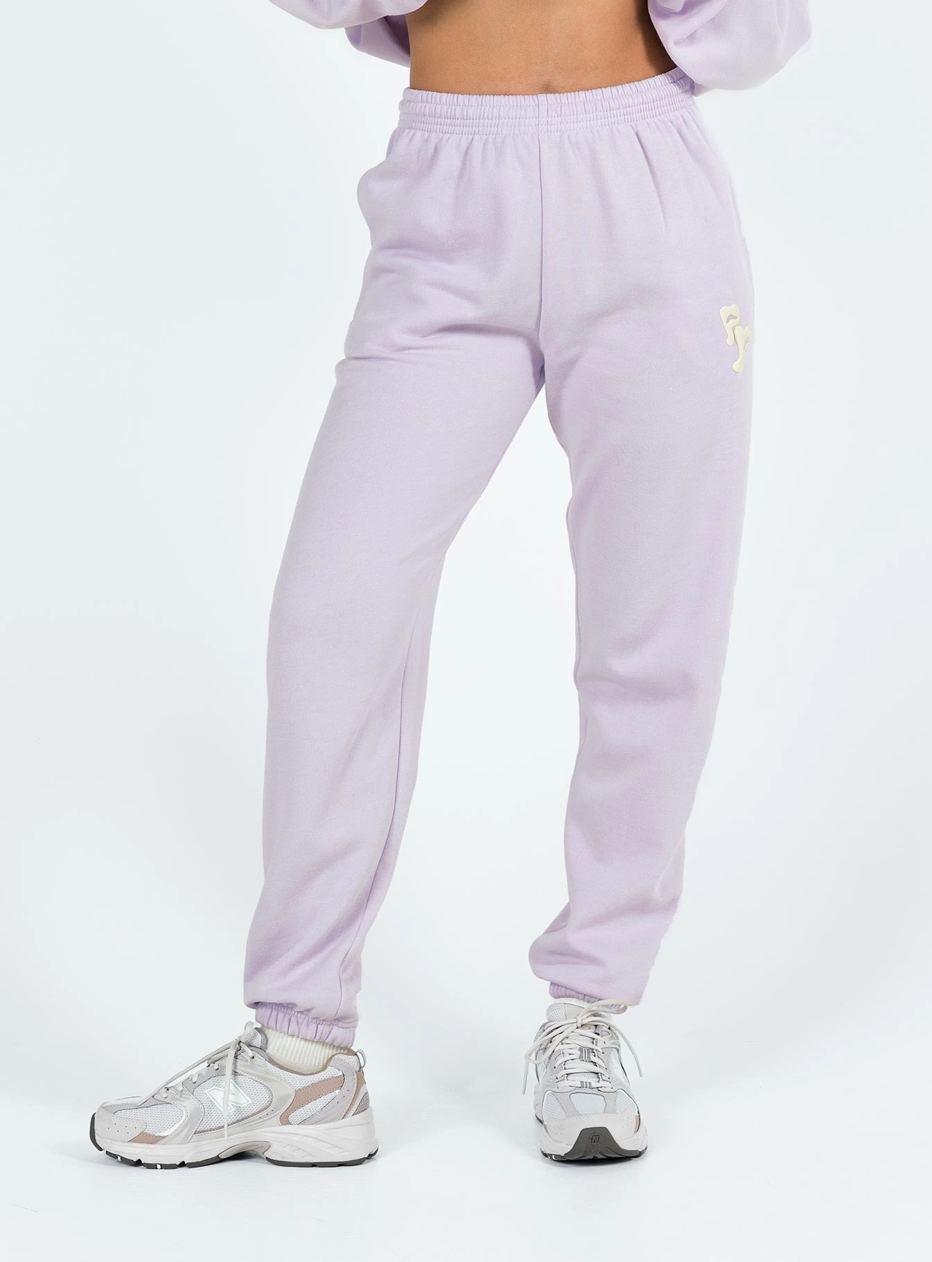 Comfy Movement Fit All Around Fit Princess Polly Track Pants Squiggle Text Dusty Mauve / Eggshell