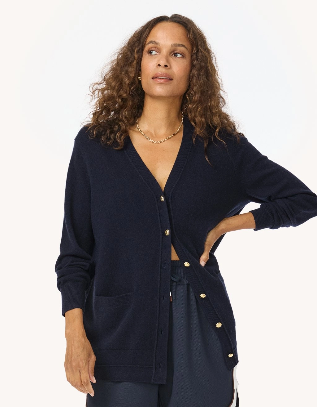 All Season Knitwear Unsubscribed Everyday-Weight Cashmere Boyfriend Cardigan