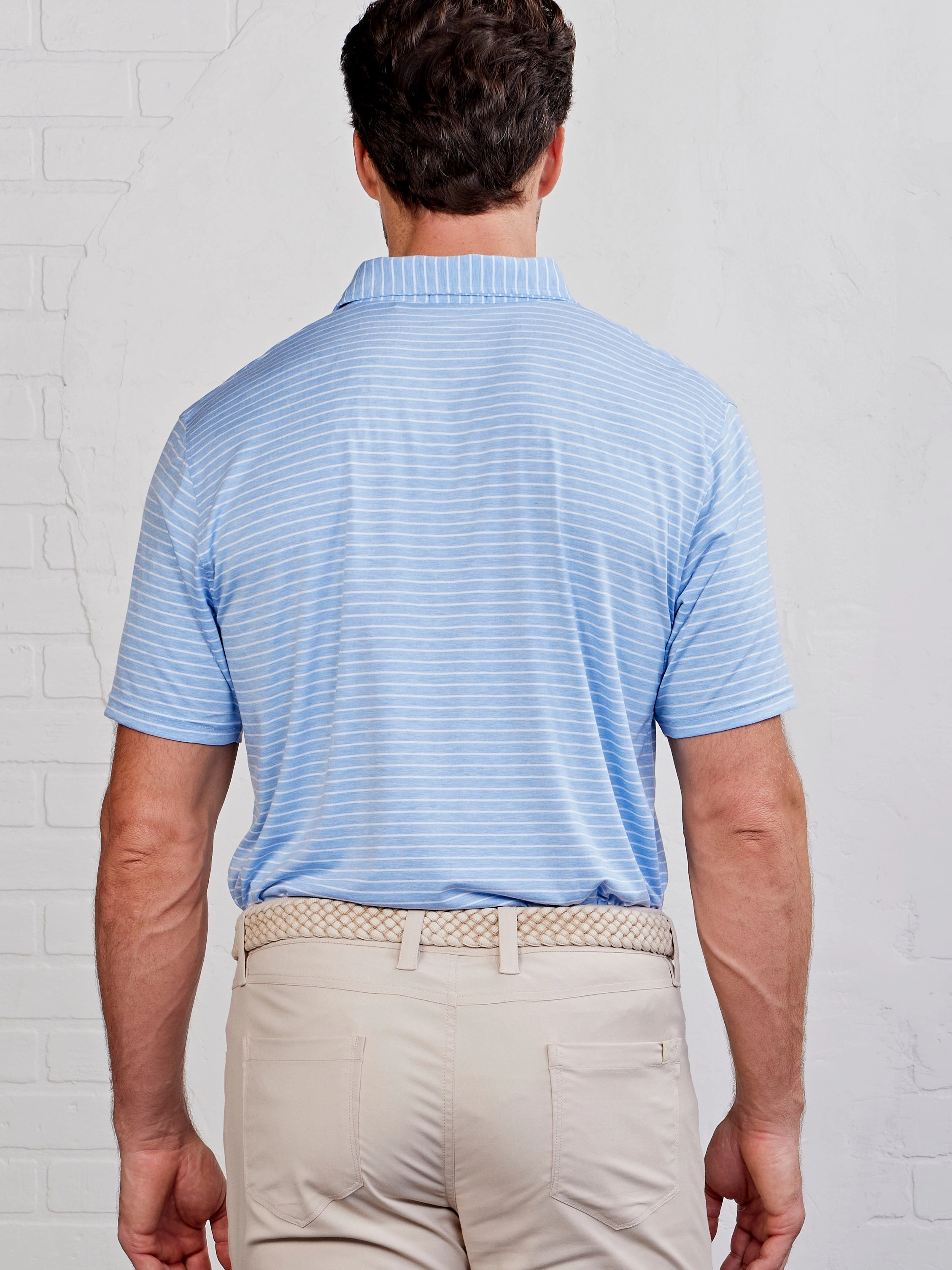 Slim Fit Style Versatile Design Cloud Polo Brookline Stripe