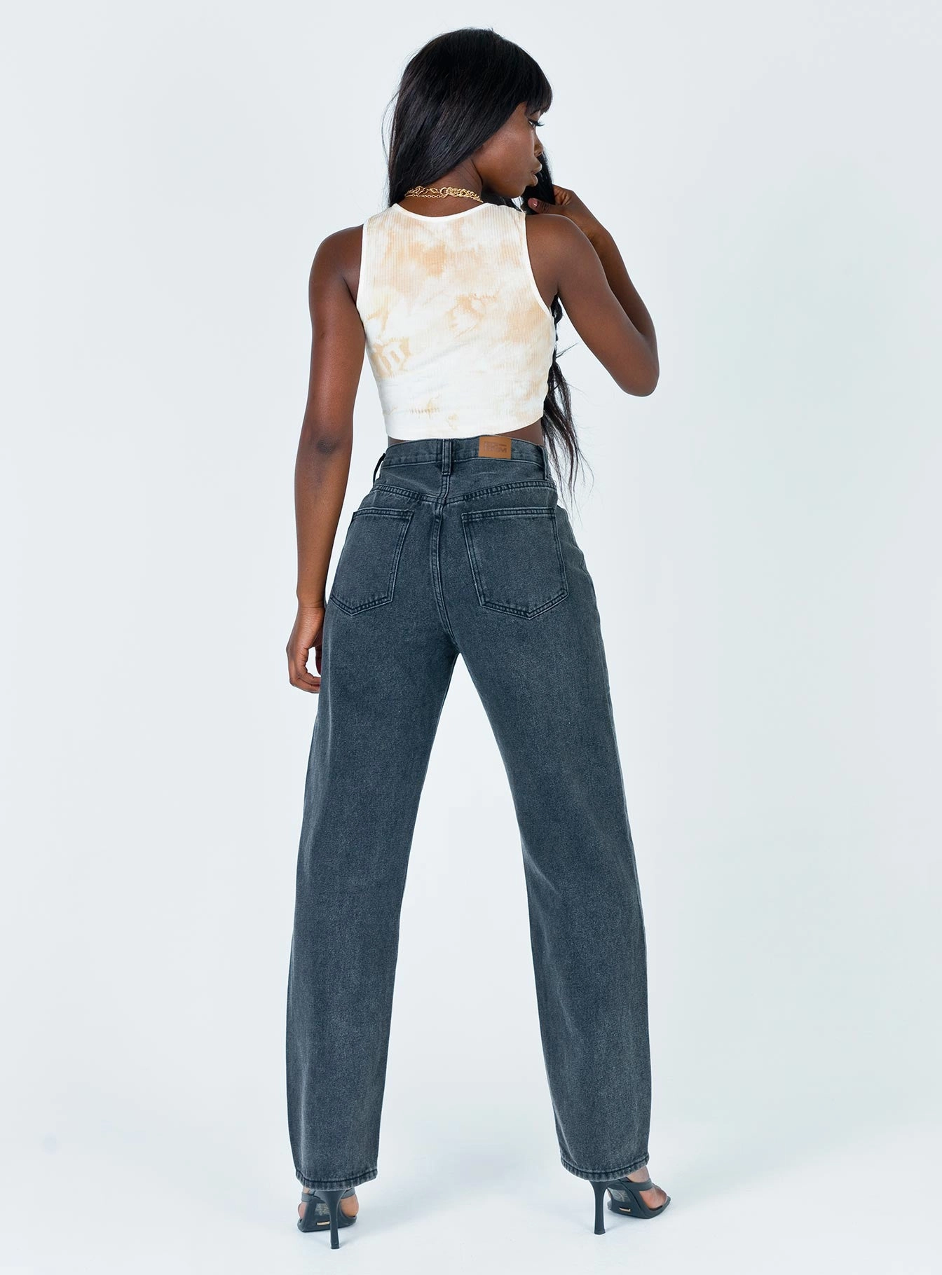 Holly Asymmetric Straight Leg Jean Black Denim Everyday Confidence