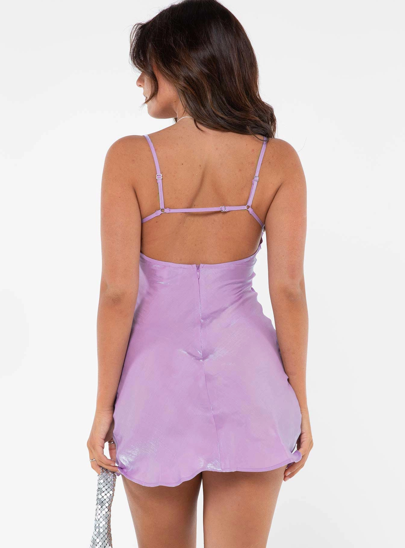 Timeless Cut Violetta Mini Dress Purple Petite
