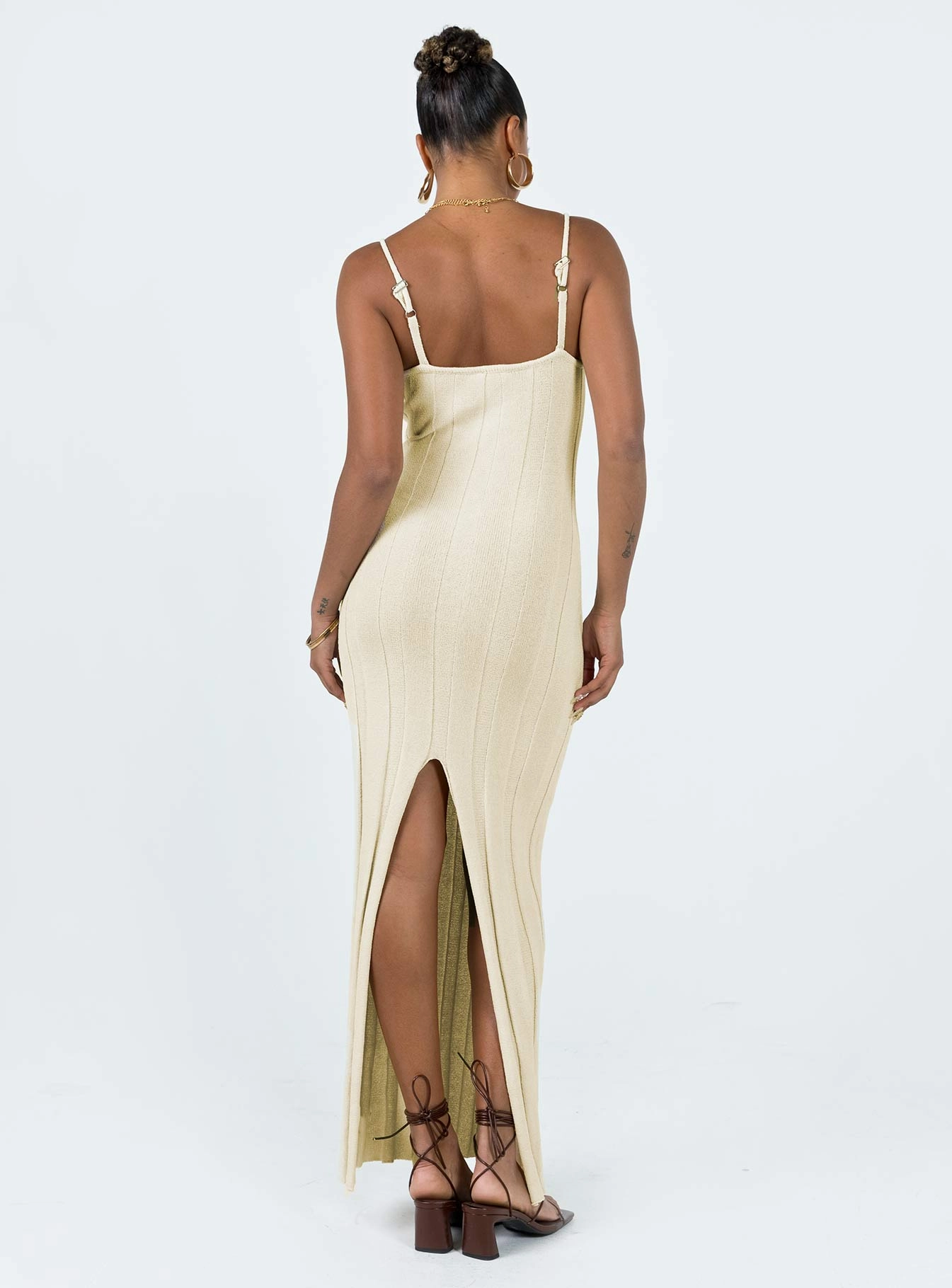 Wakeford Maxi Dress Cream Playful-Detail Easy-Storage
