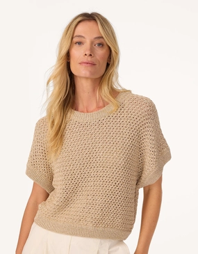 unsubscribed open stitch shimmer sweater Winter Ready Knit