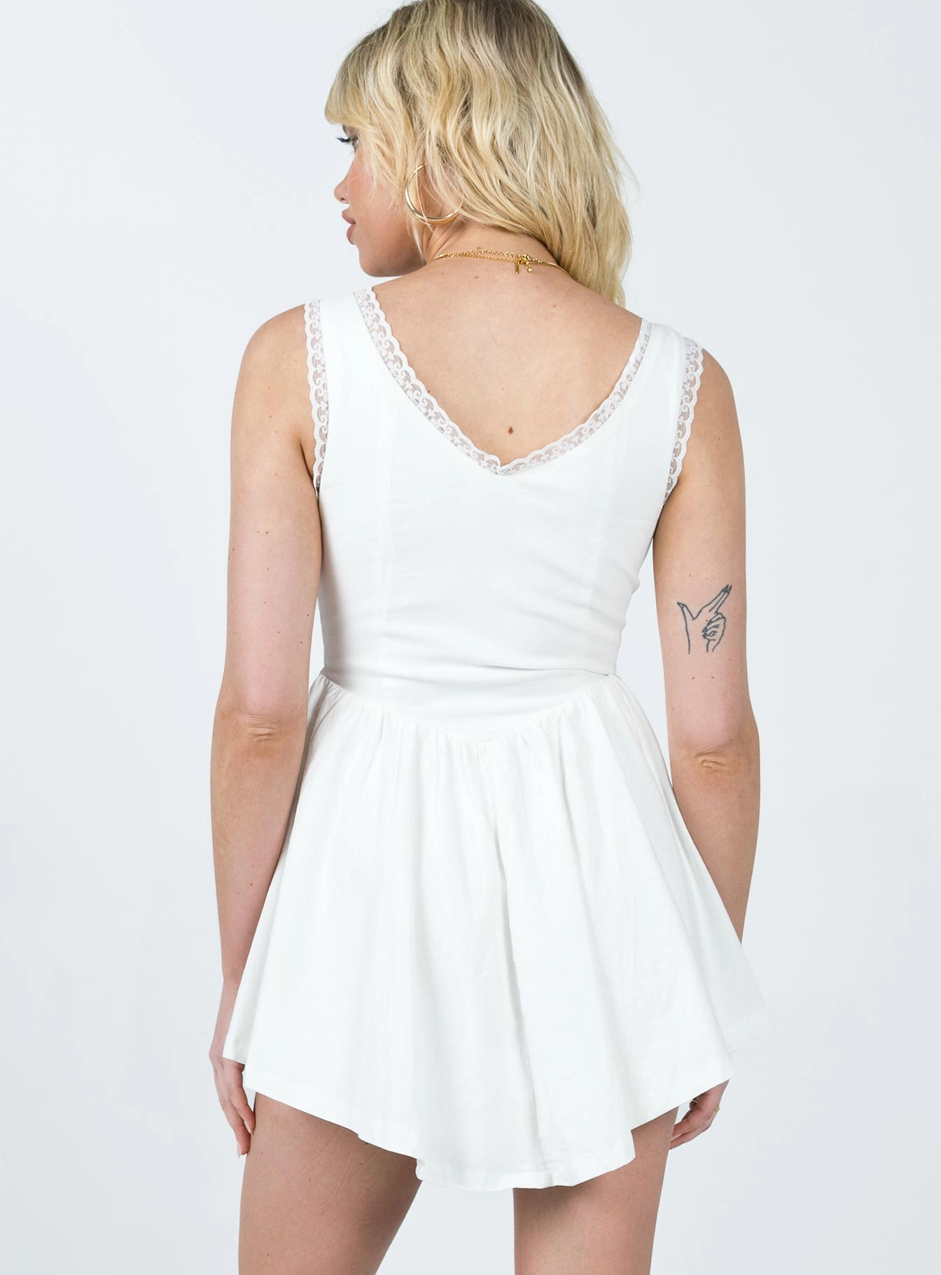 Layering Fit Silky Movement Scarlett Mini Dress White
