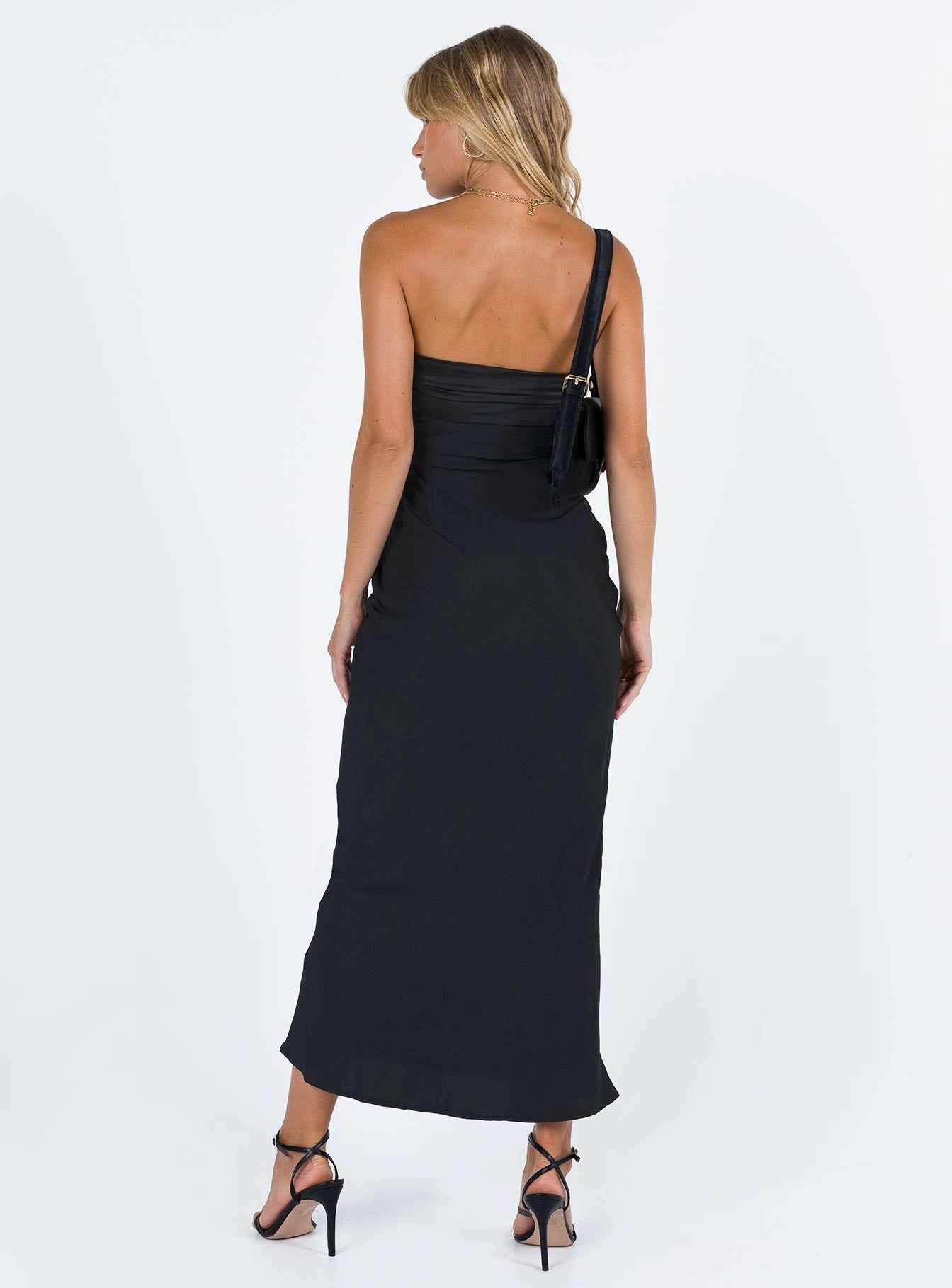 Abeila Midi Dress Black FadeResistantColor Fall Piece