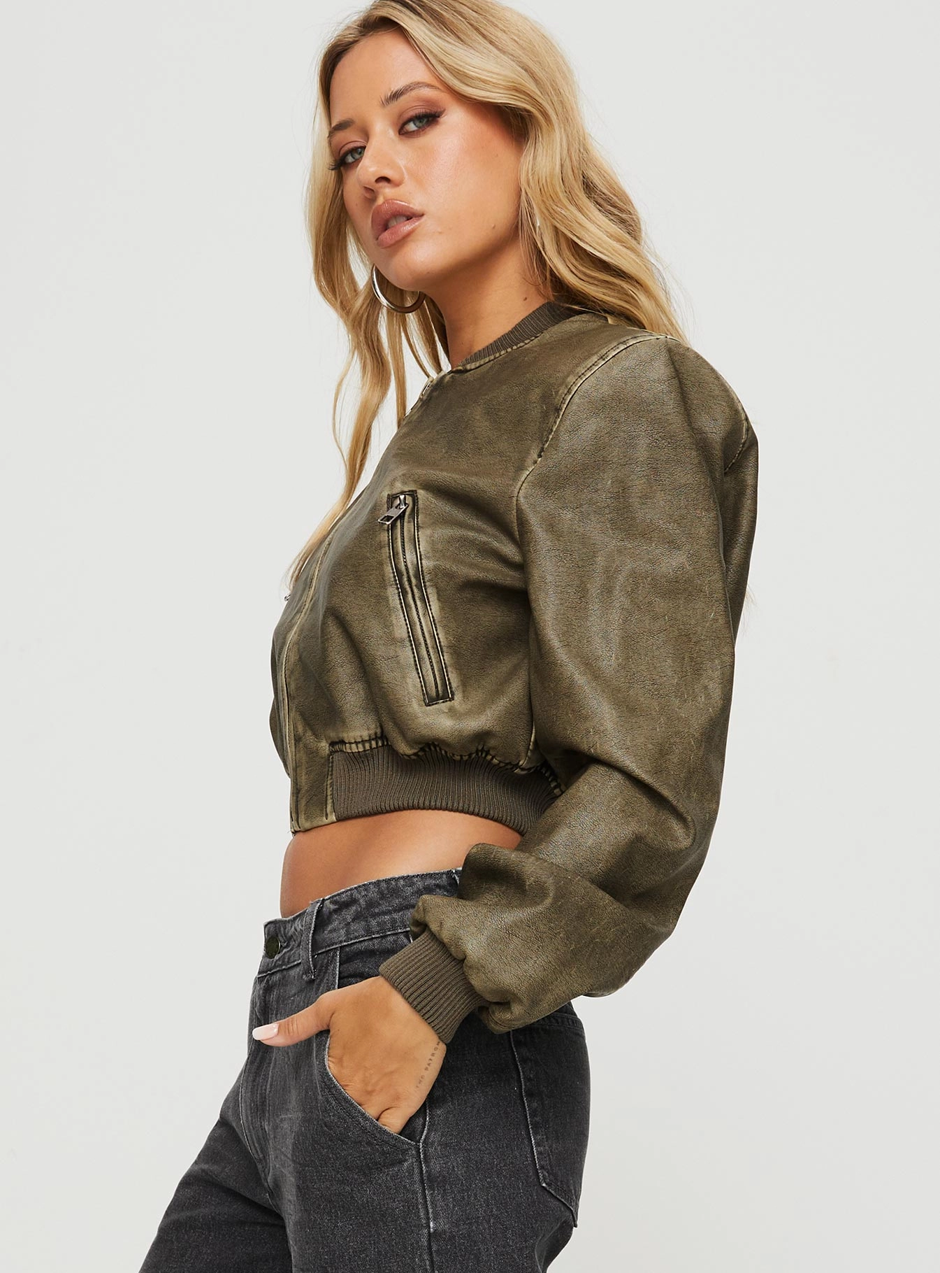 Allure Bomber Jacket Ash Reinforced Hems