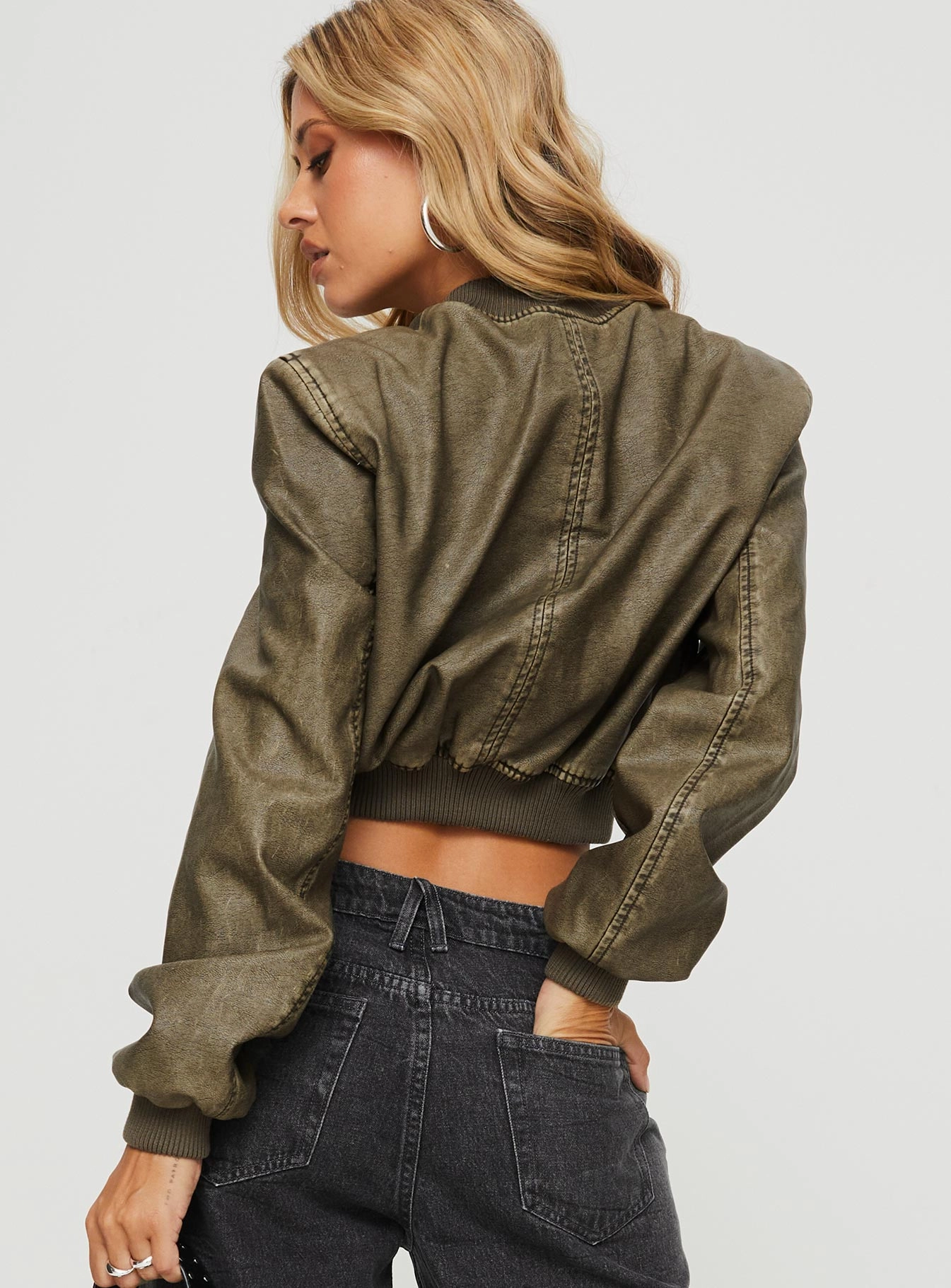 Allure Bomber Jacket Ash Transitional Look