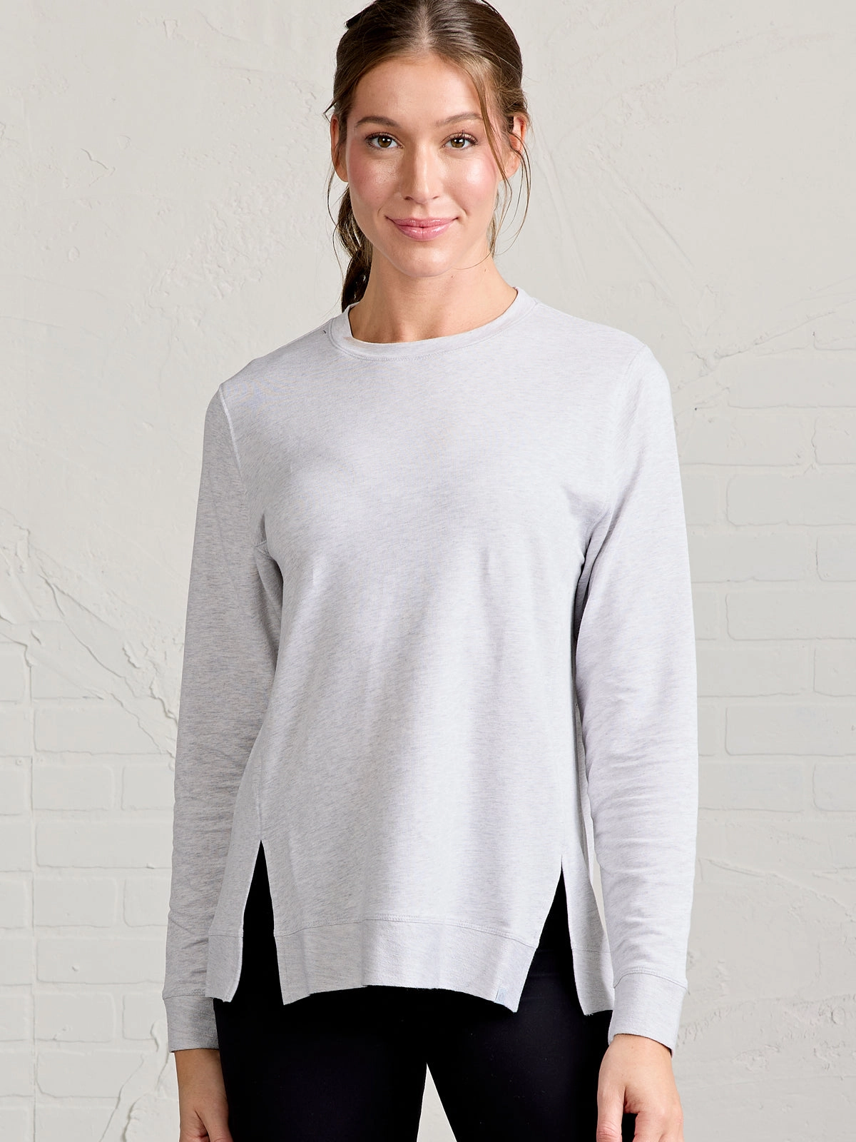 Layered Placket Design Riverwalk French Terry Sweatshirt 2.0