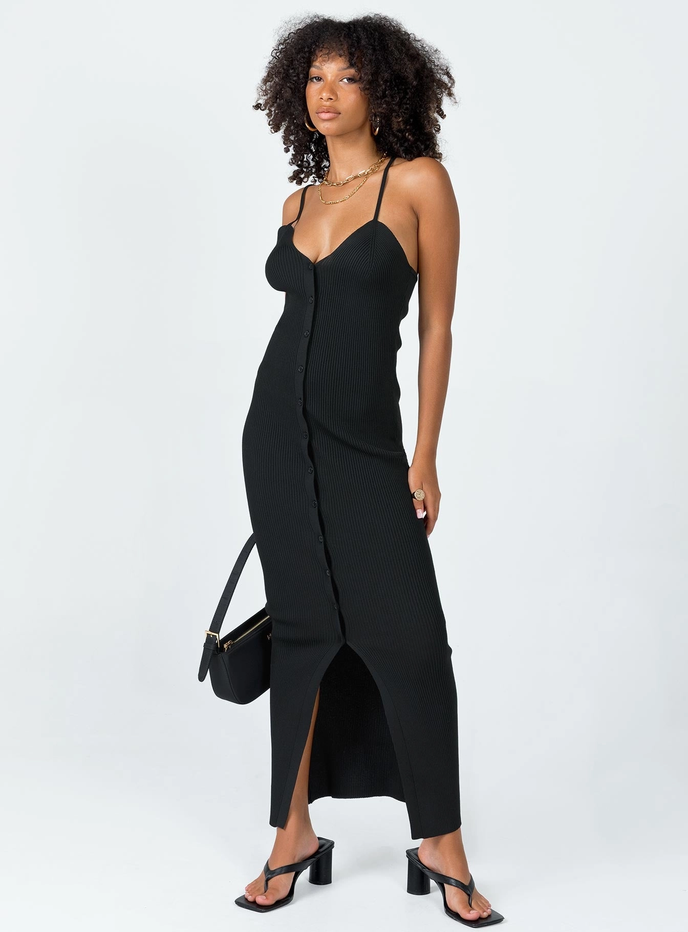 Casa Midi Dress Black Soft Material