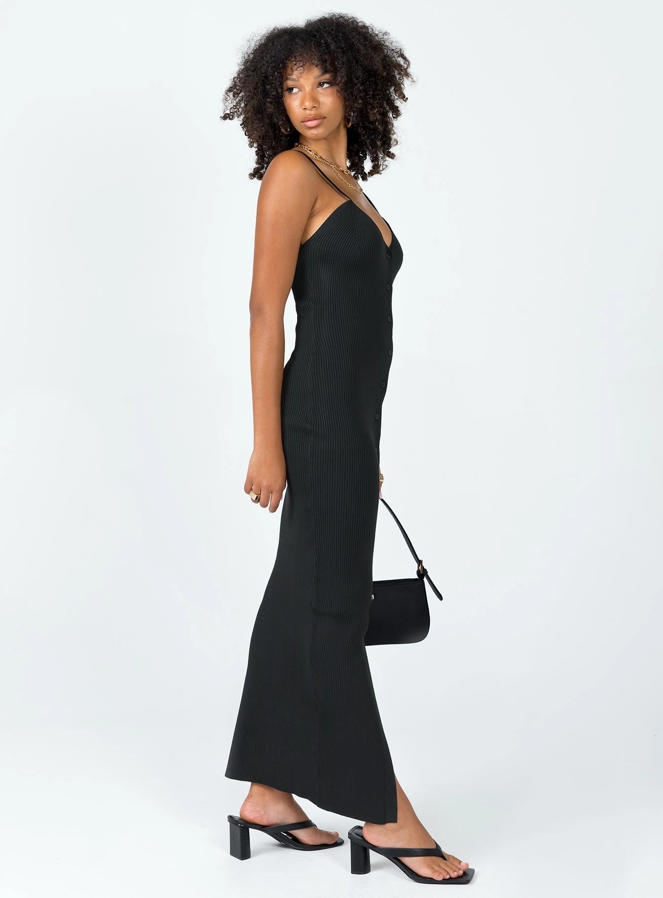 Casa Midi Dress Black Lightweight warm-weather dress Trendy Vibes