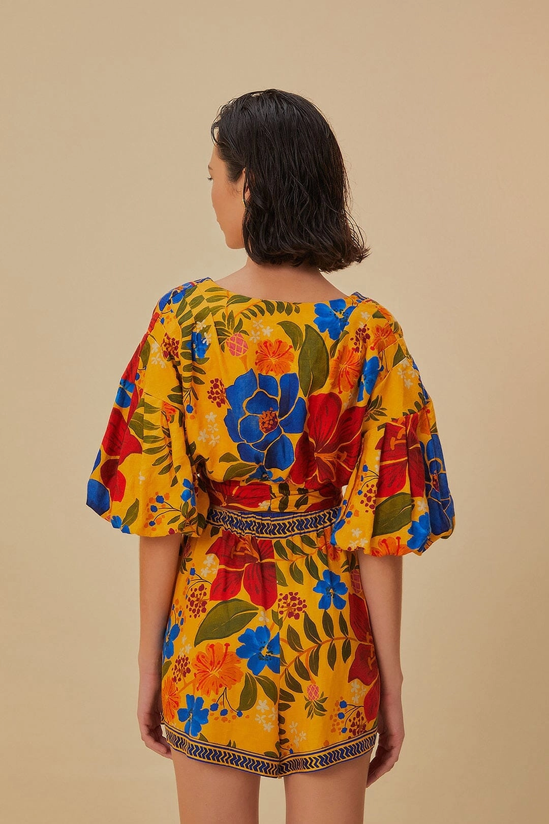 Yellow Floral Yard Lenzing? Ecovero? Euroflax? Shorts Fitness Ready Easy Days