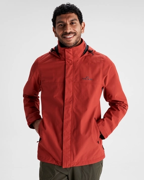Men's Andulo 2-layer Rain Jacket - Spicy Chilli Pepper BondedZipperGuards Rainy Day Option