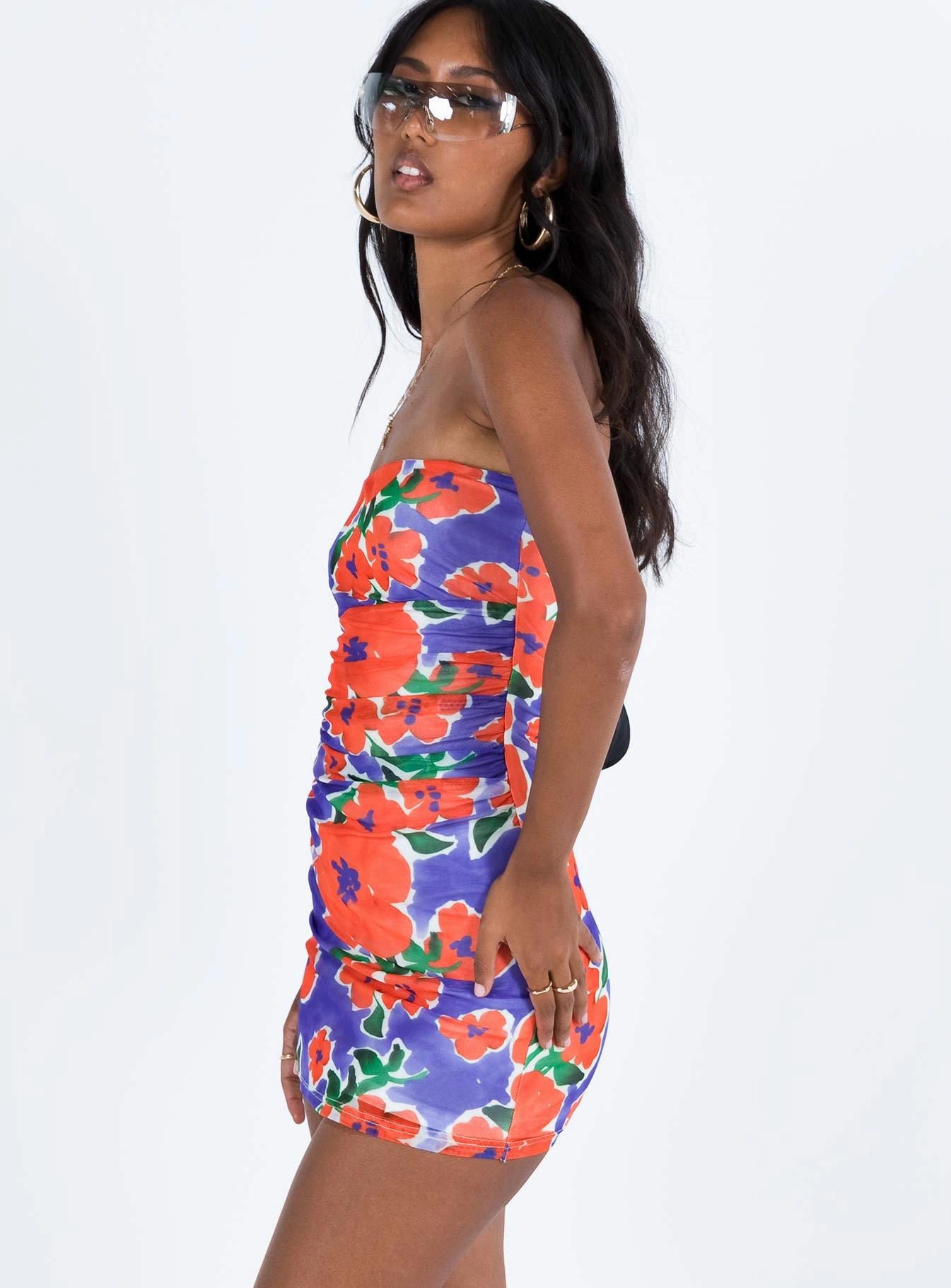 Weselle Tube Mini Dress Multi Cool Palette