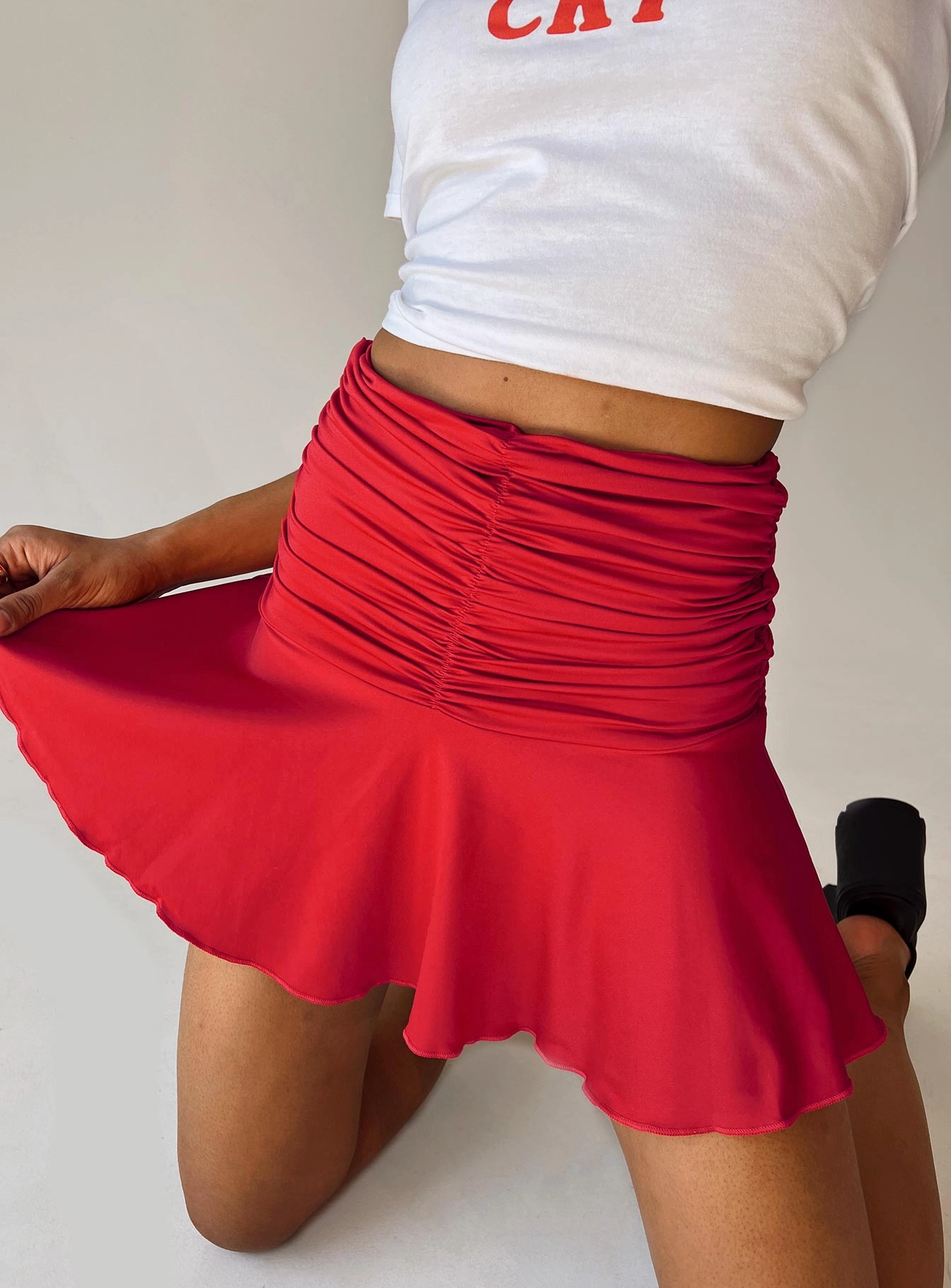 Wilcox Mini Skirt Red Comfy Look