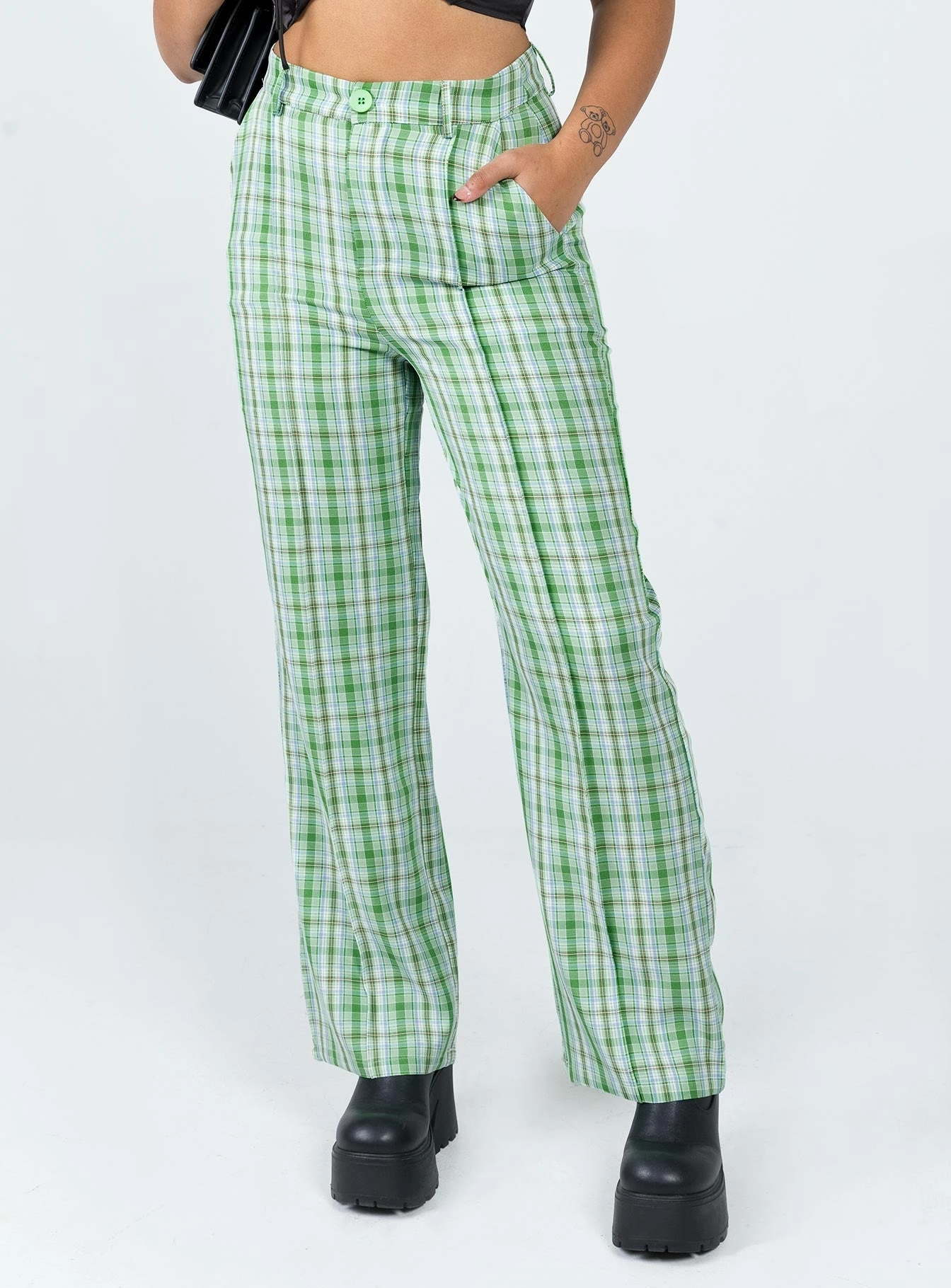 Wiluna Pants Green Fitted Style
